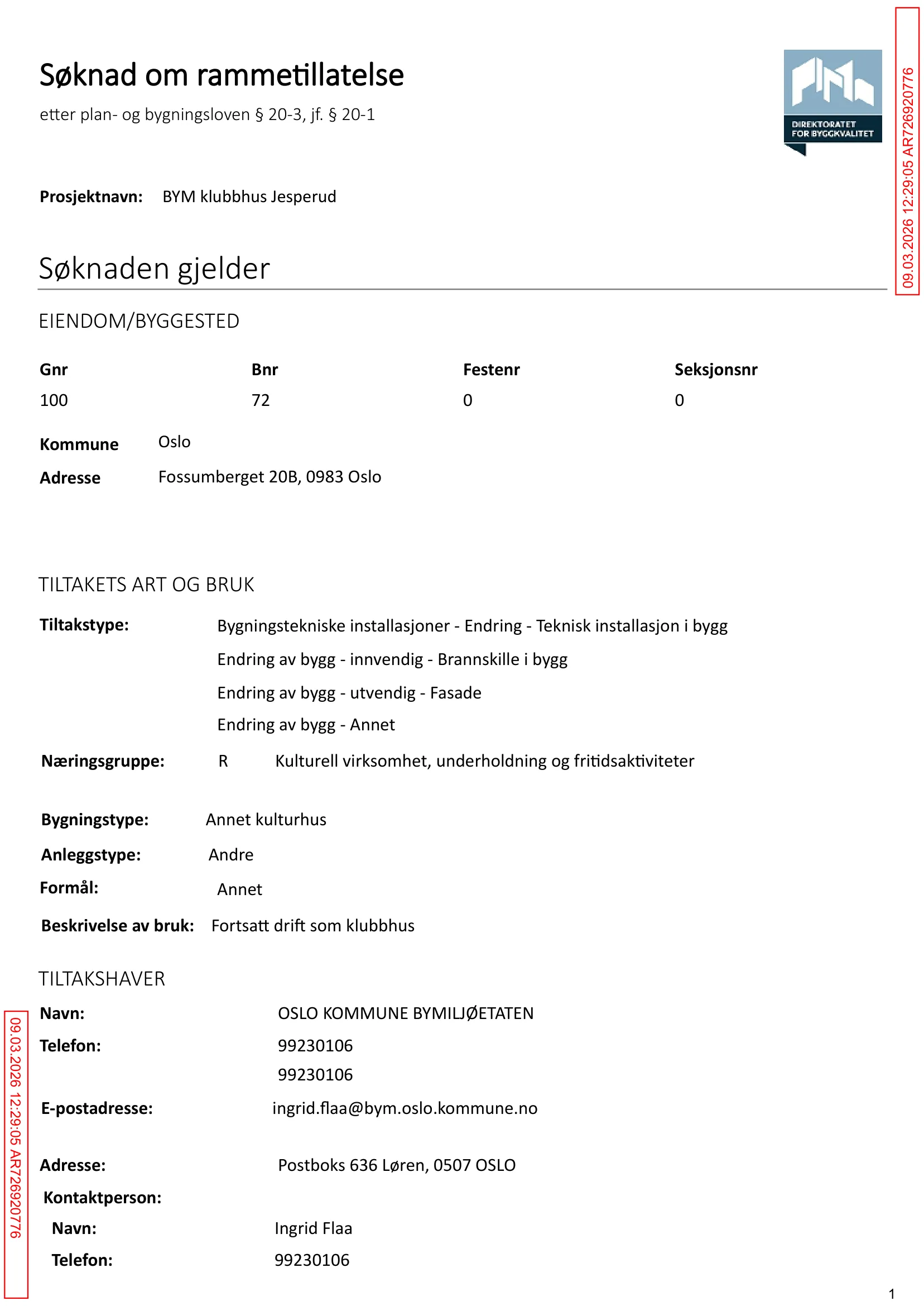 Søknad om rammetillatelse