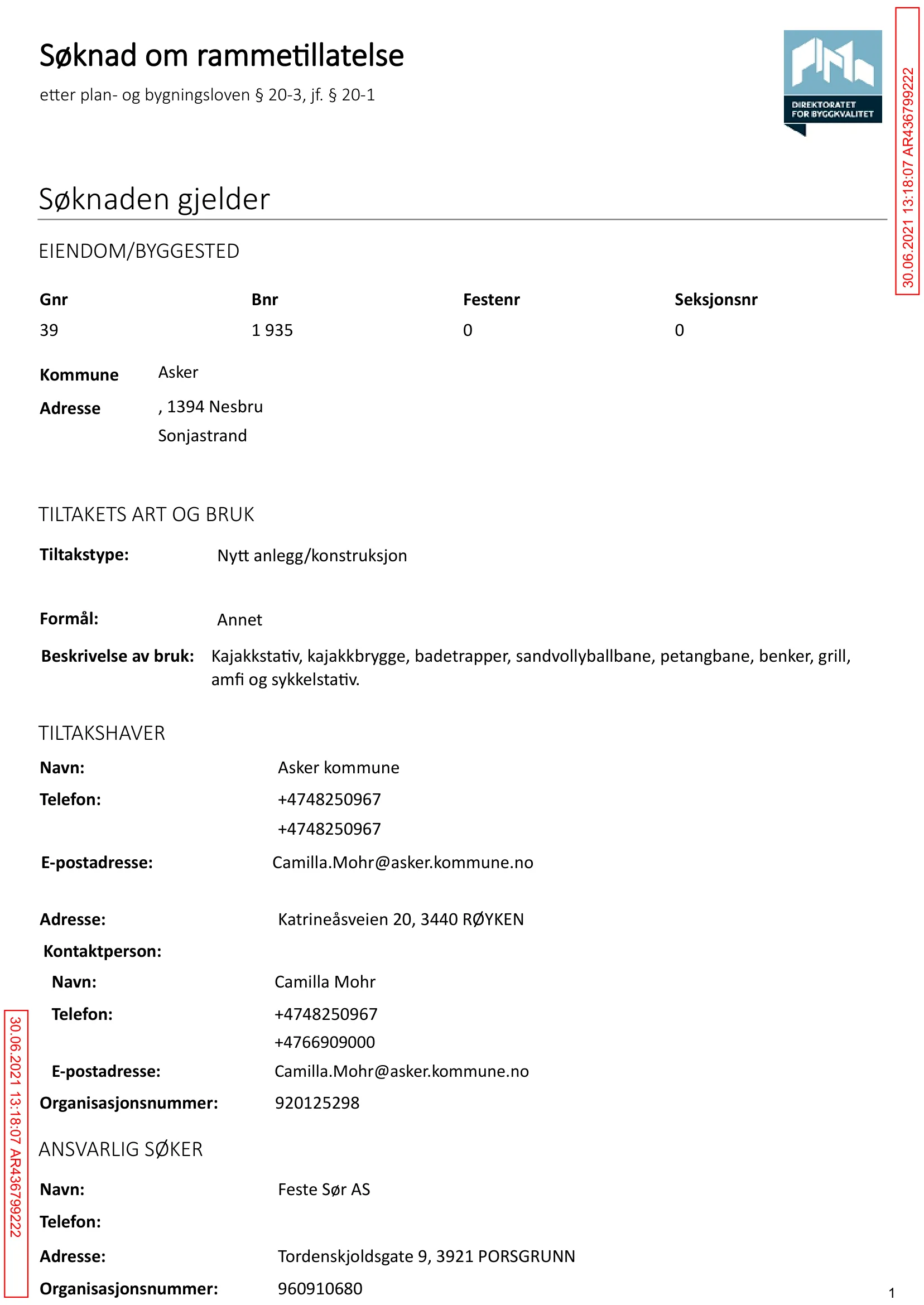 Søknad om rammetillatelse