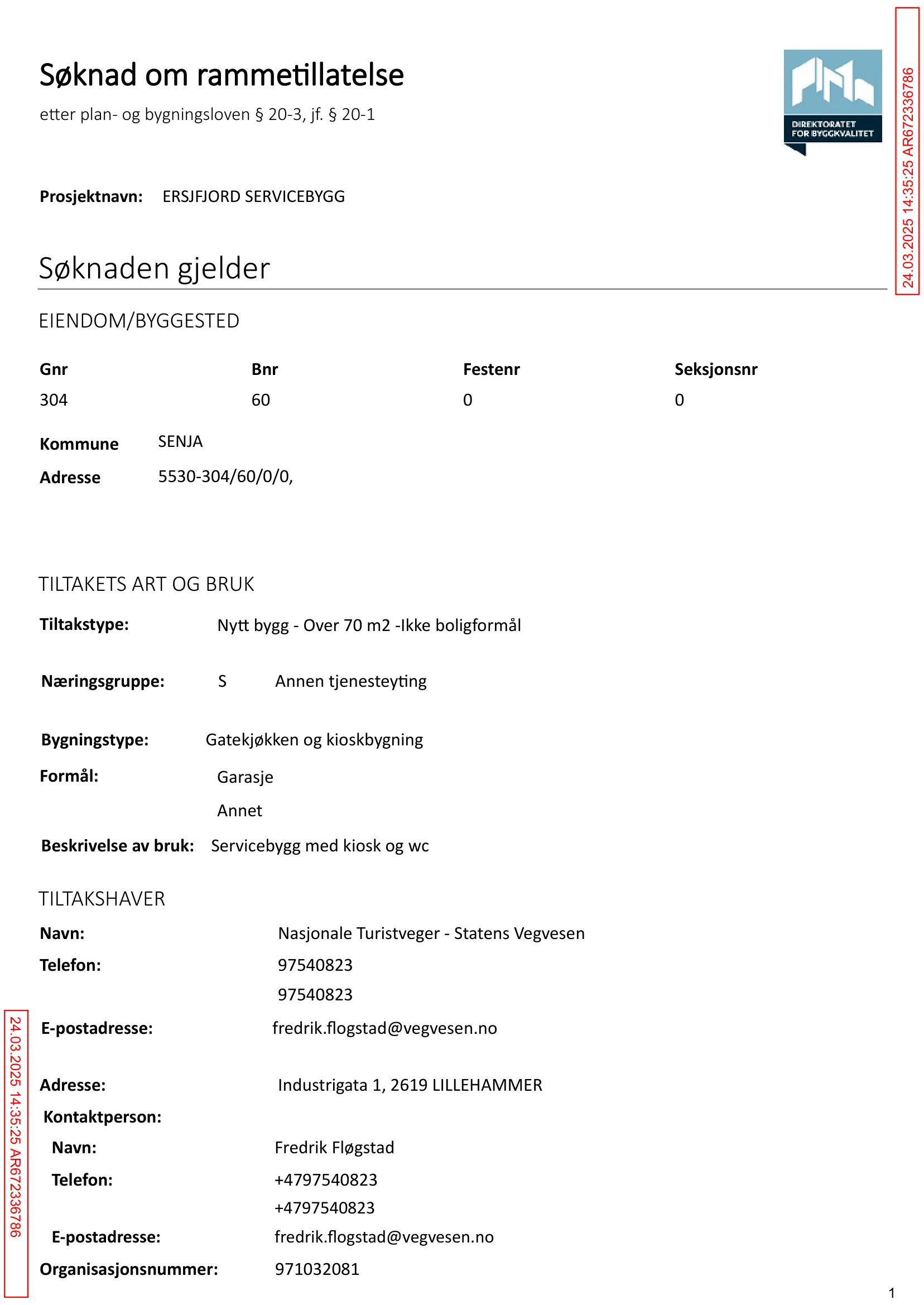 Søknad om rammetillatelse