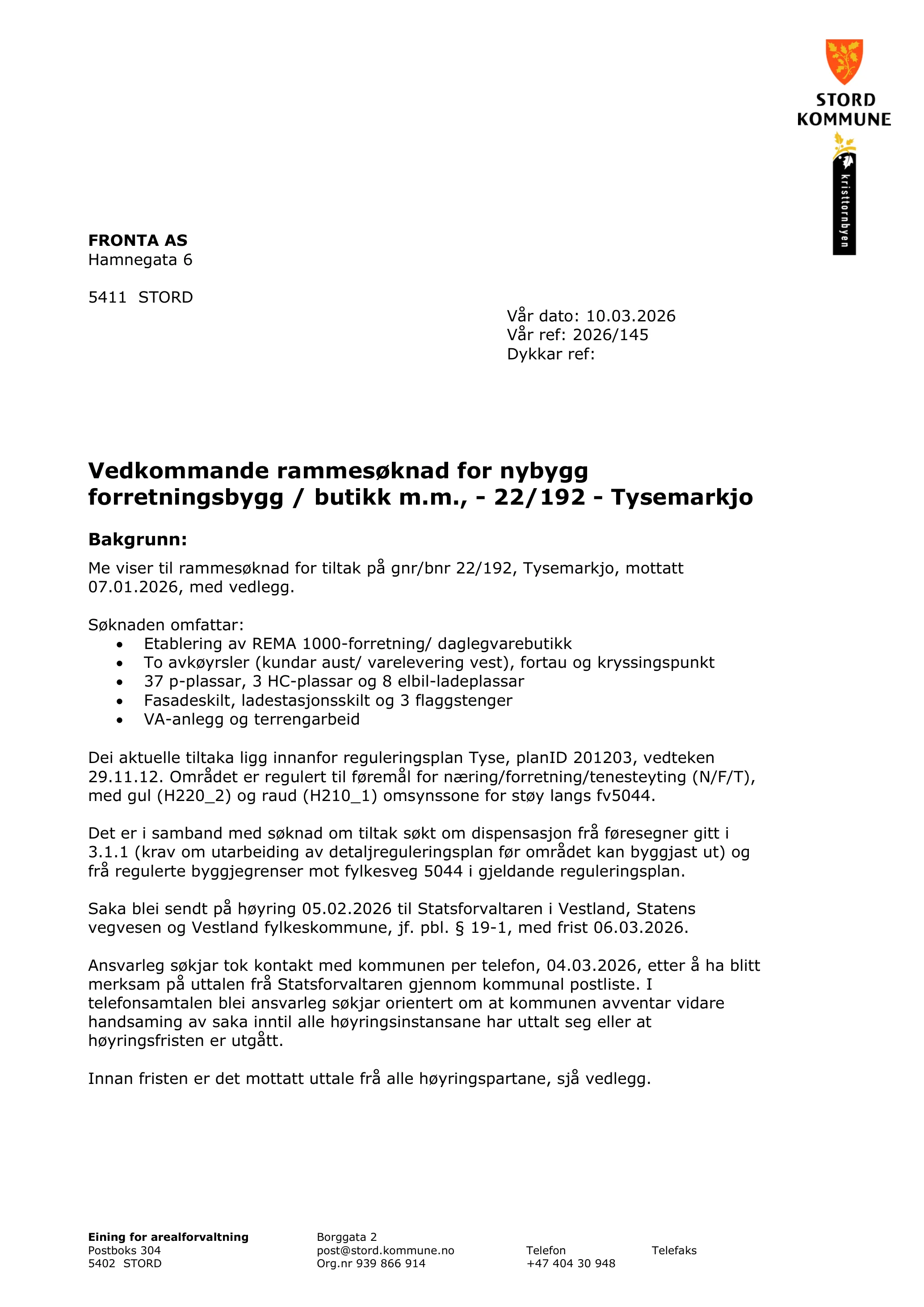 Søknad om rammetillatelse