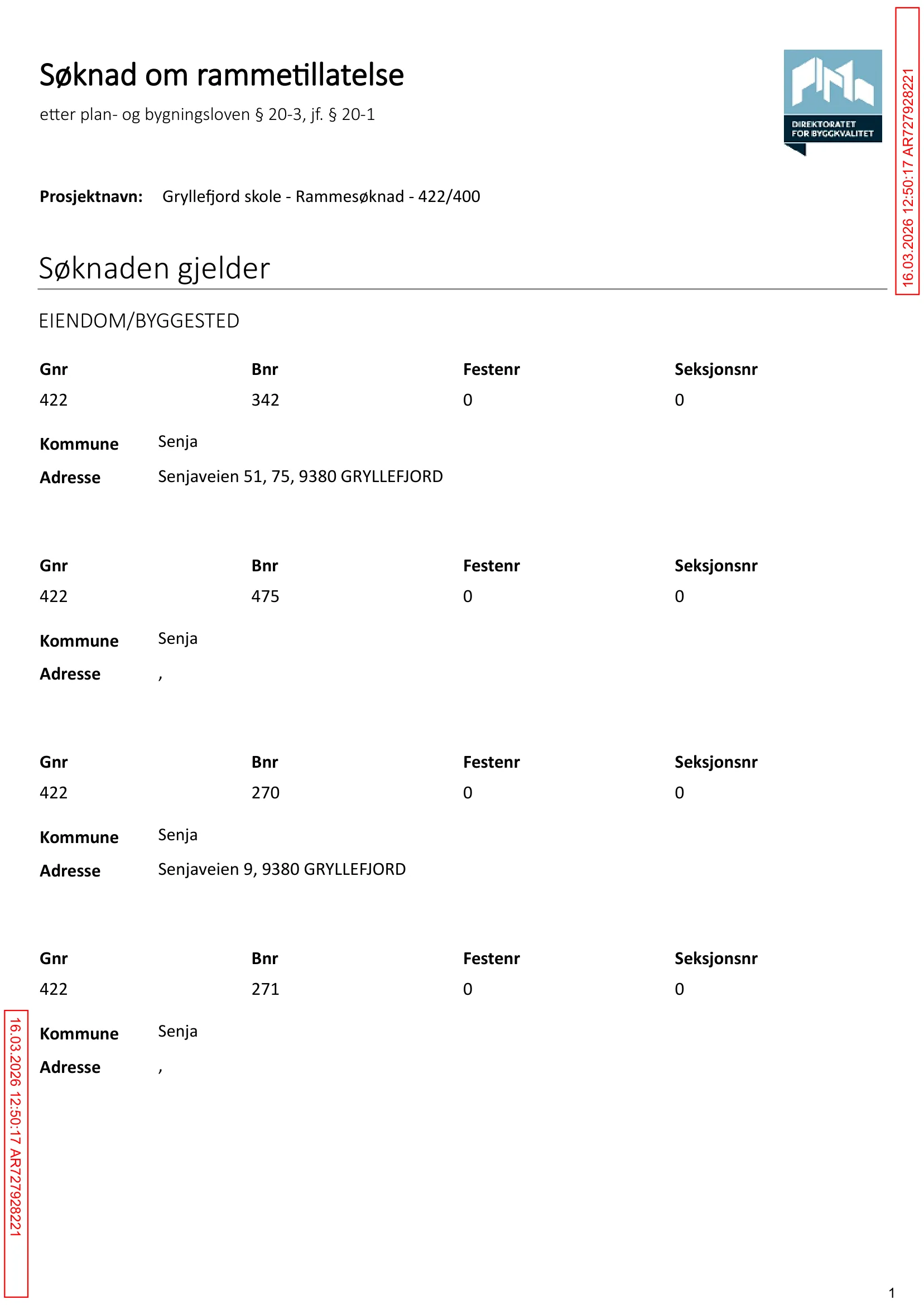 Søknad om rammetillatelse