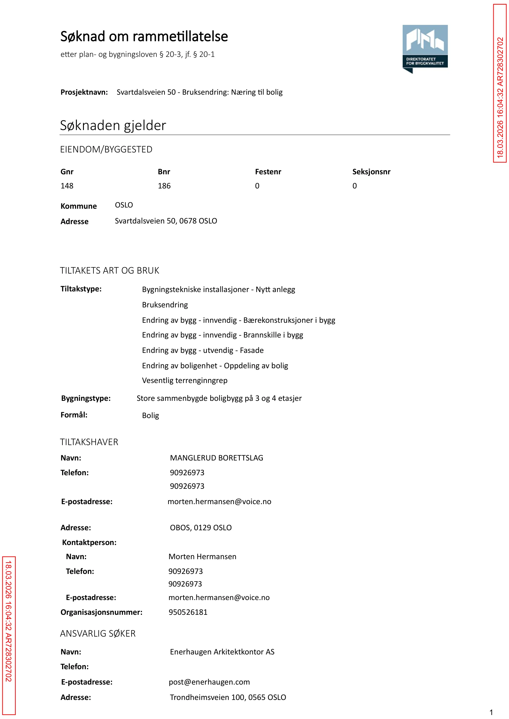 Søknad om rammetillatelse