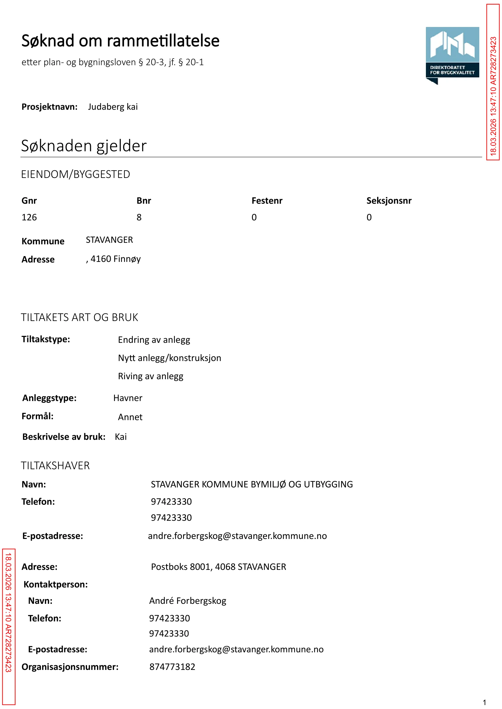 Søknad om rammetillatelse