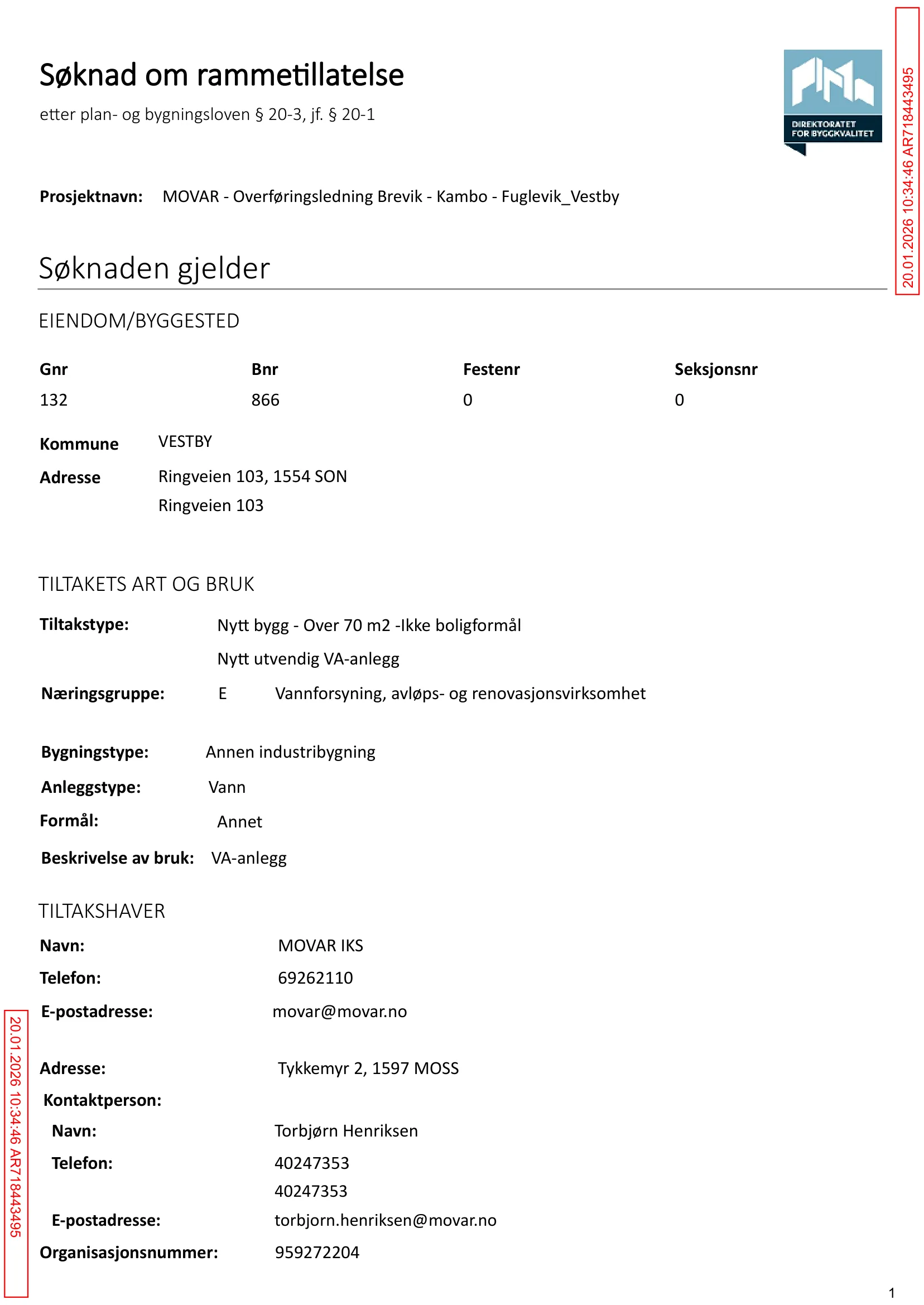 Søknad om rammetillatelse