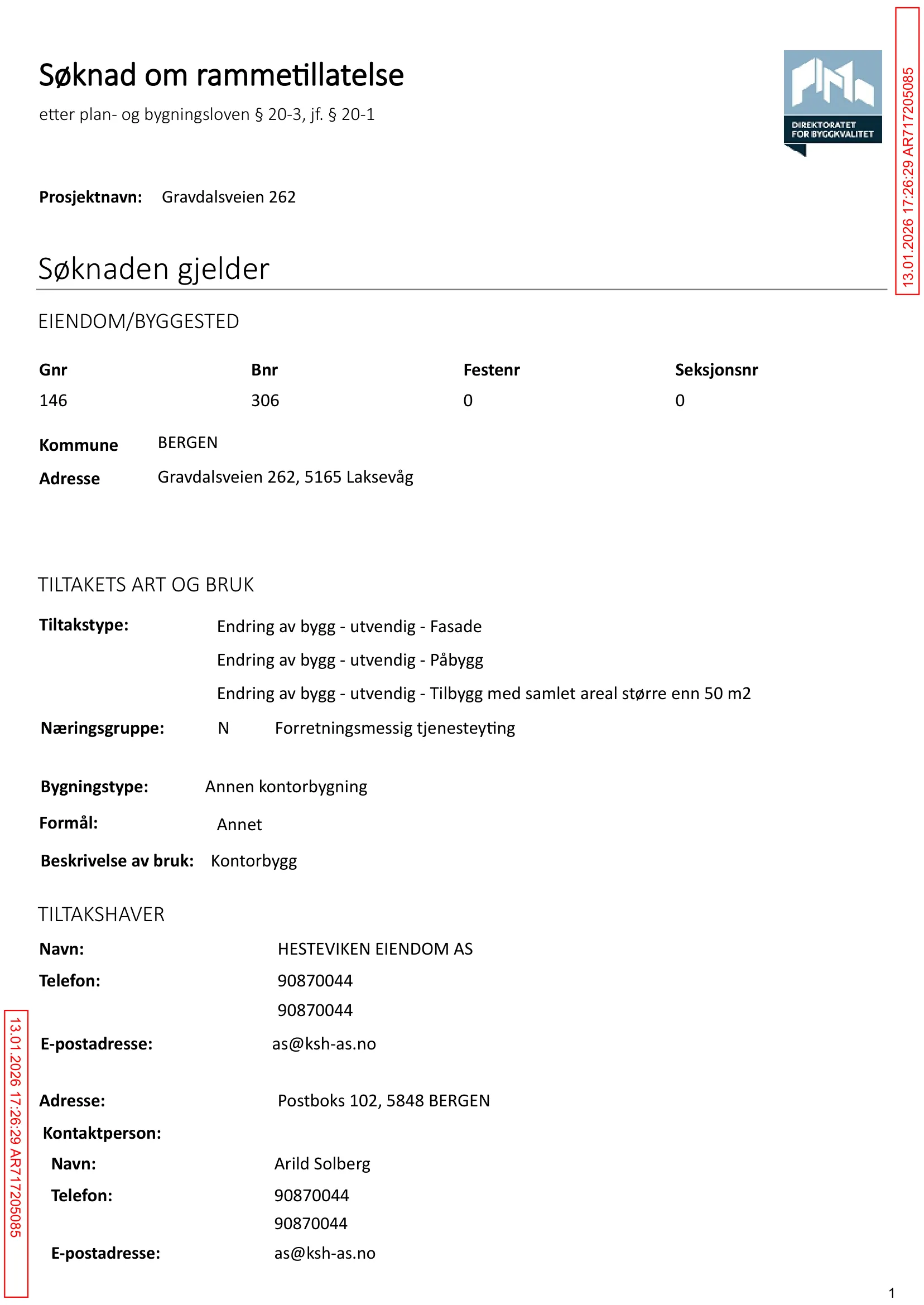 Søknad om rammetillatelse