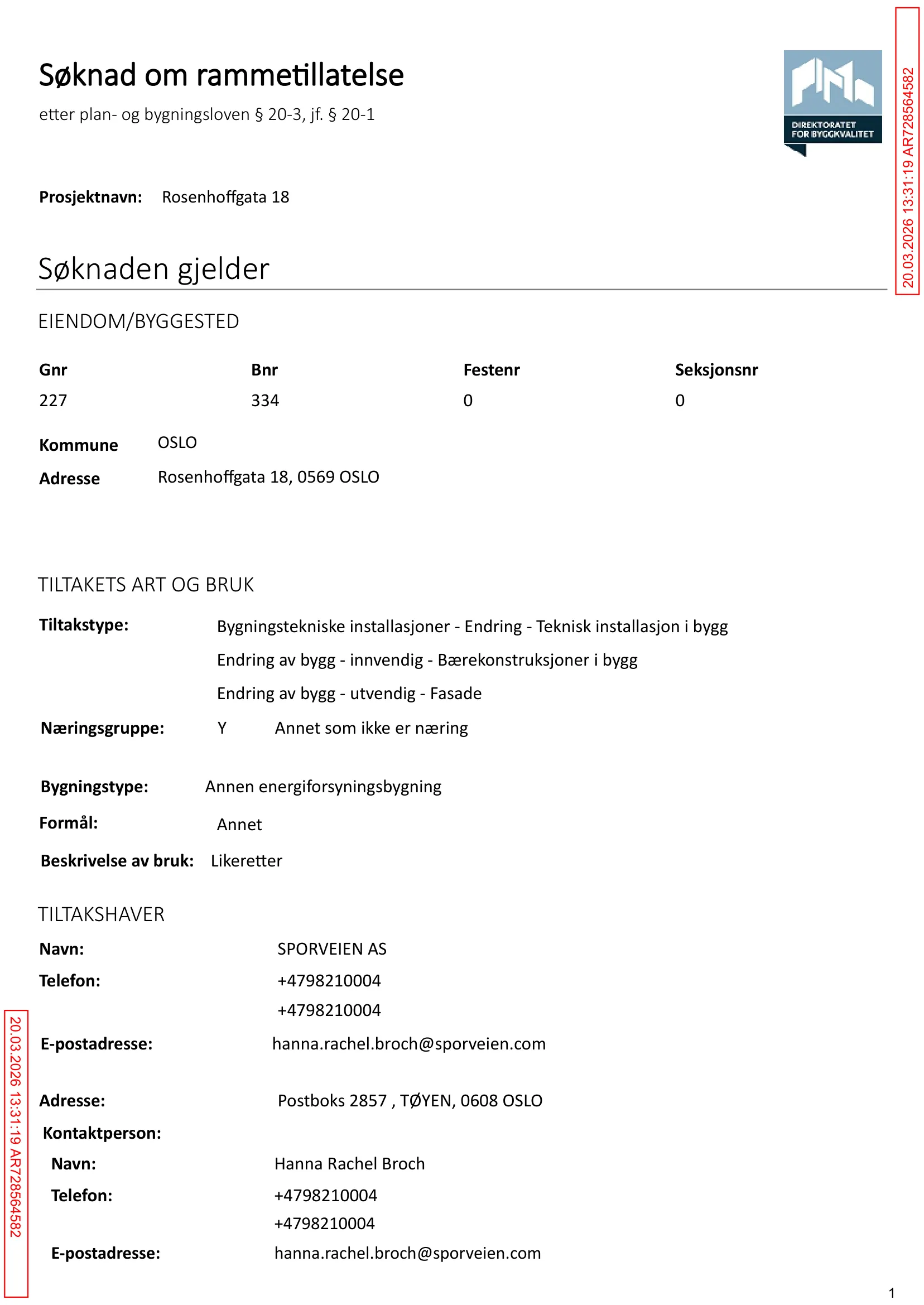 Søknad om rammetillatelse
