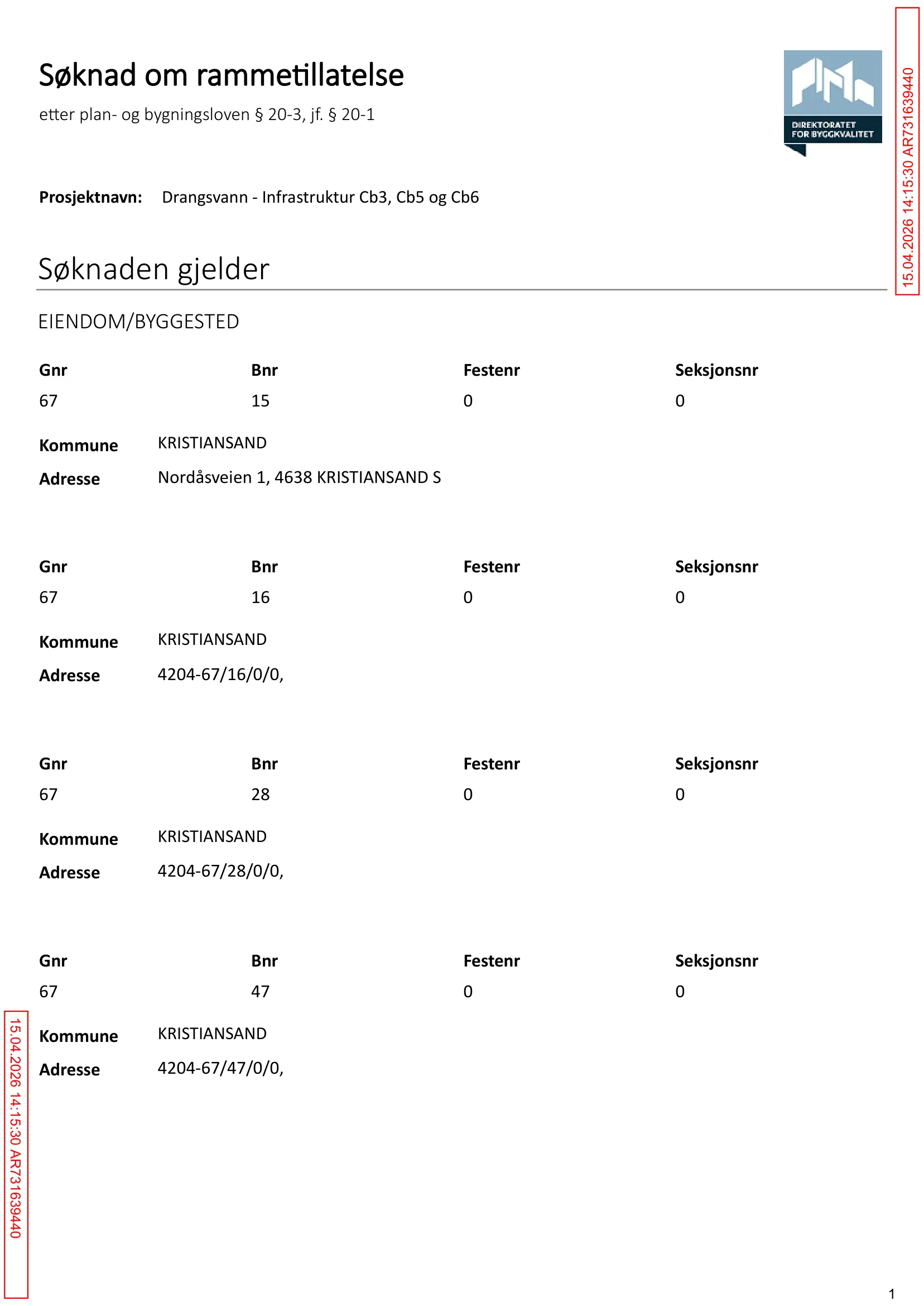 Søknad om rammetillatelse