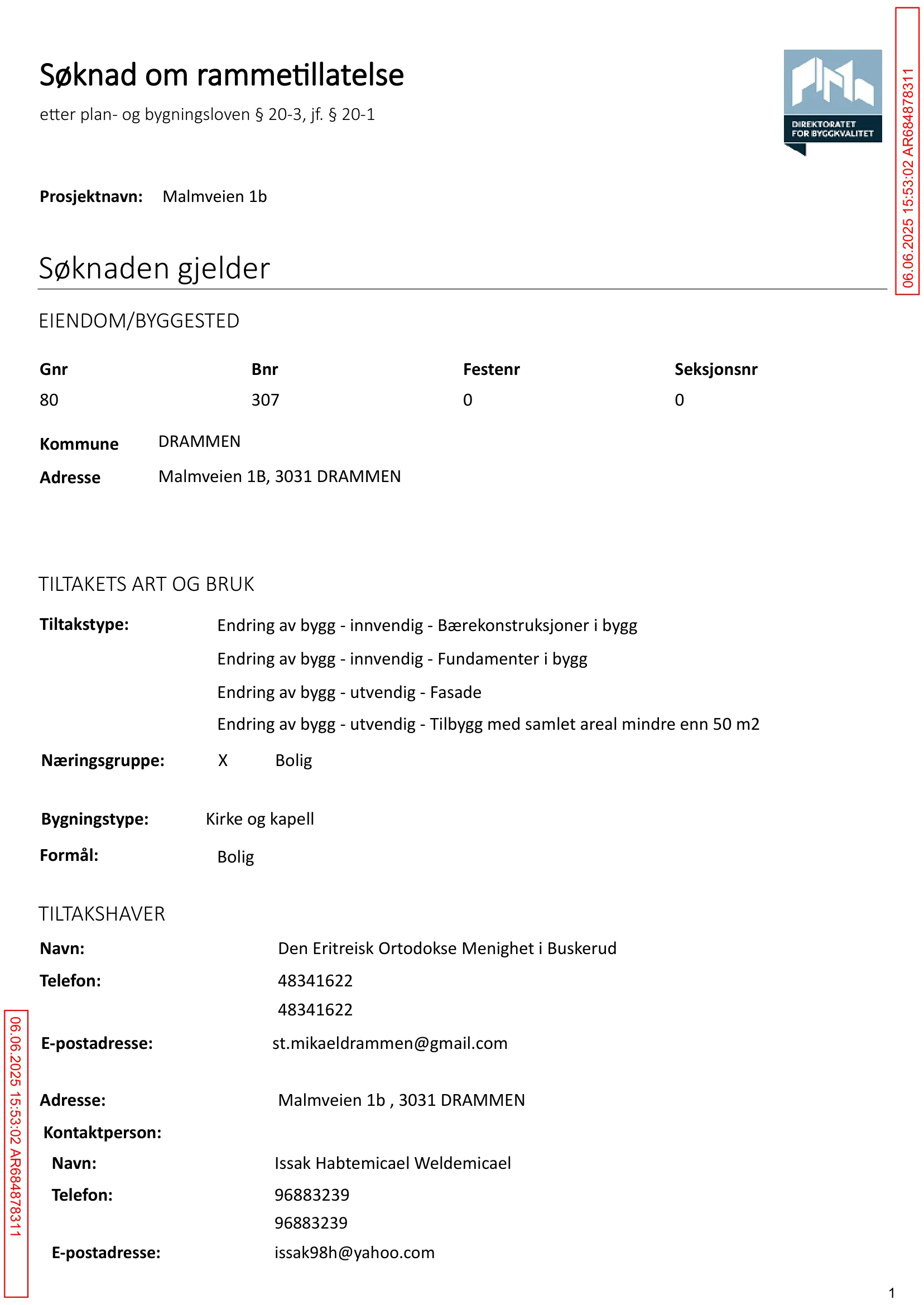 Søknad om rammetillatelse
