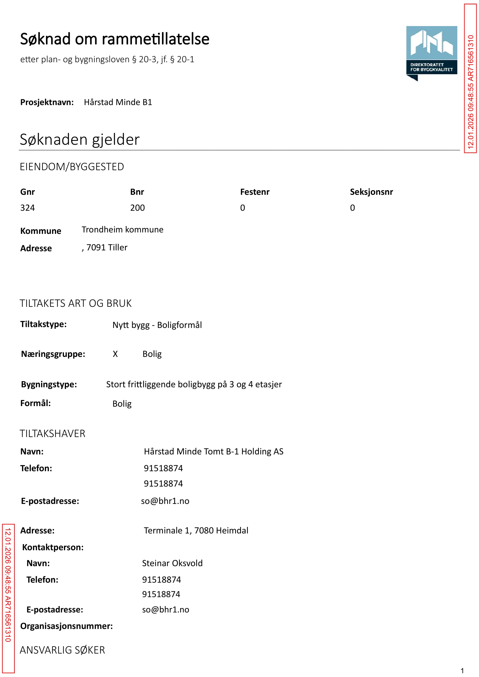 Søknad om rammetillatelse