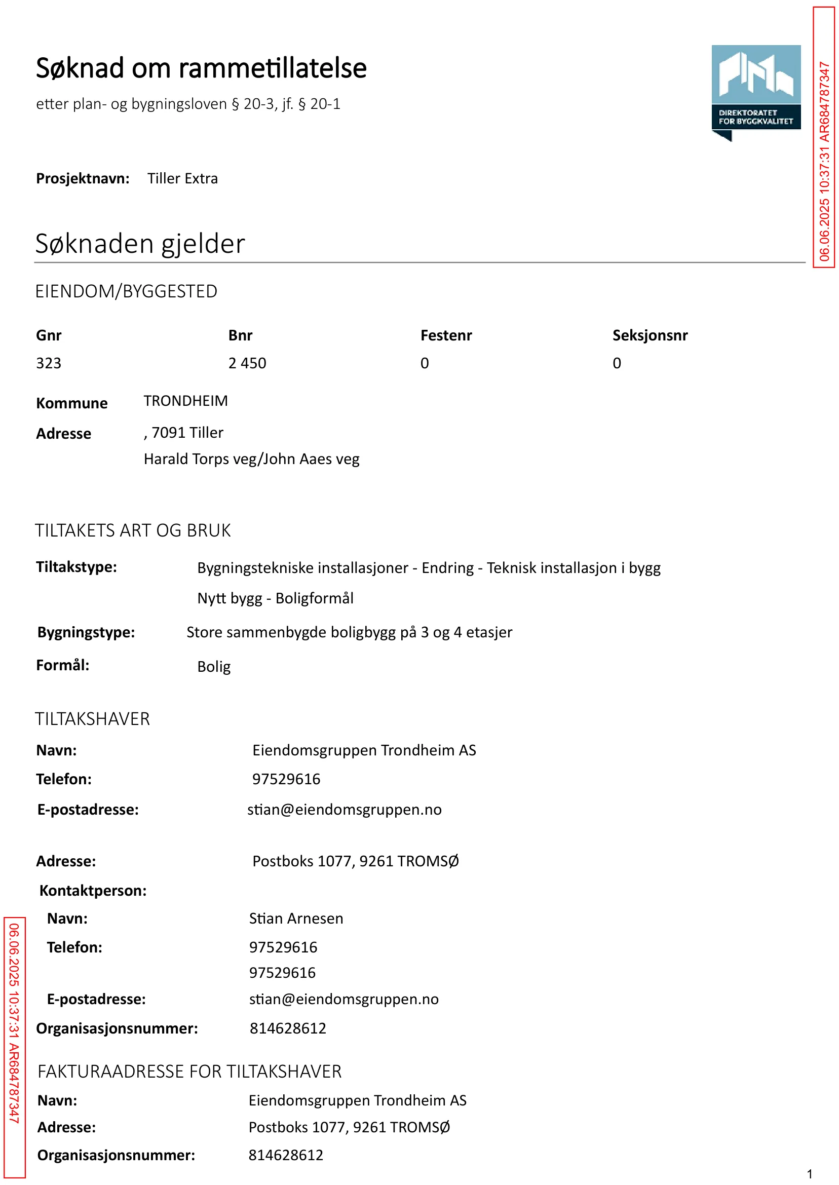 Søknad om rammetillatelse