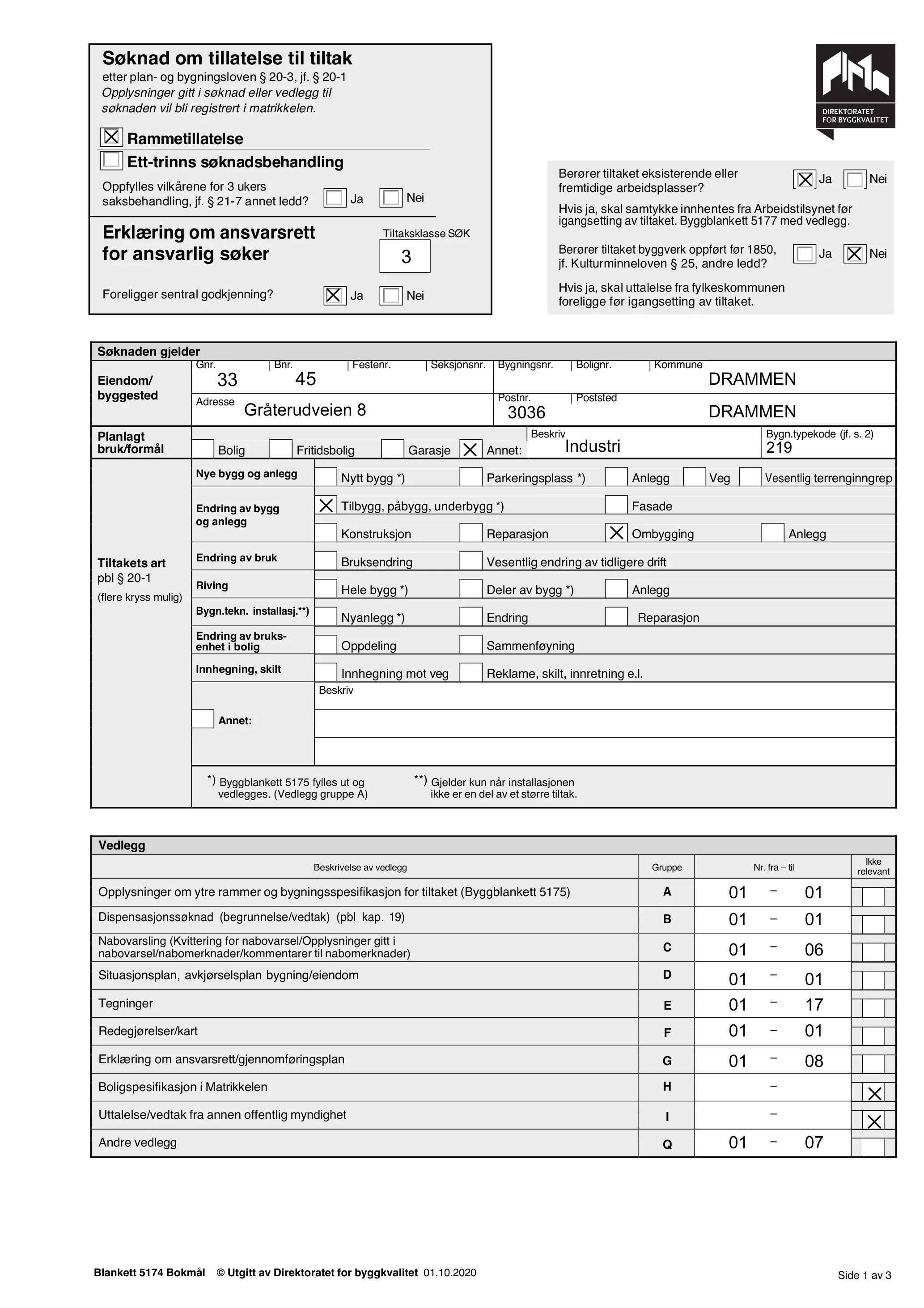 Søknad om rammetillatelse