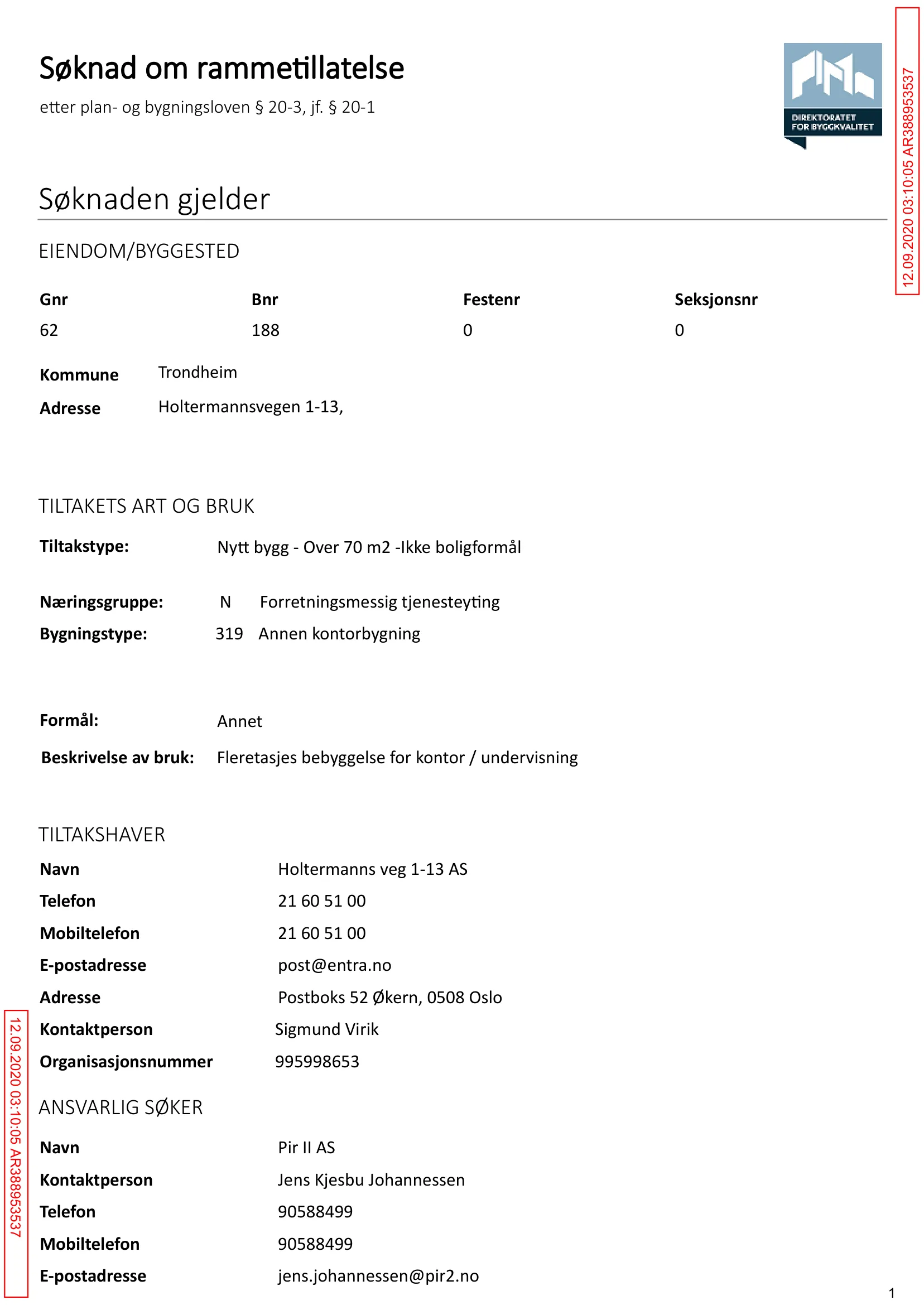 Søknad om rammetillatelse