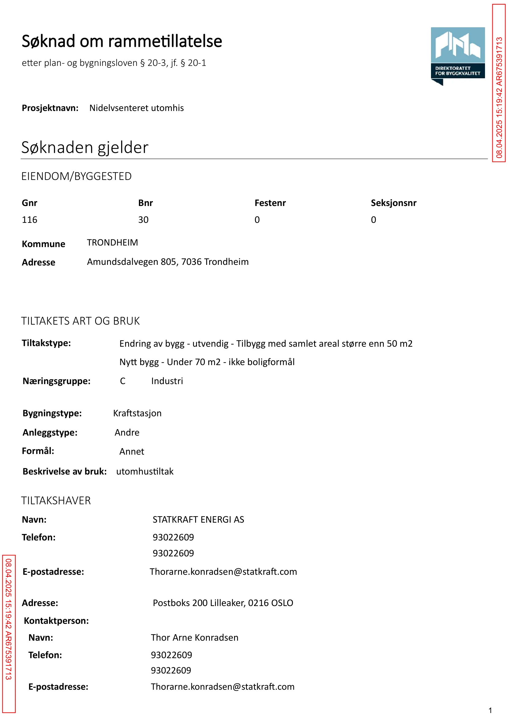 Søknad om rammetillatelse