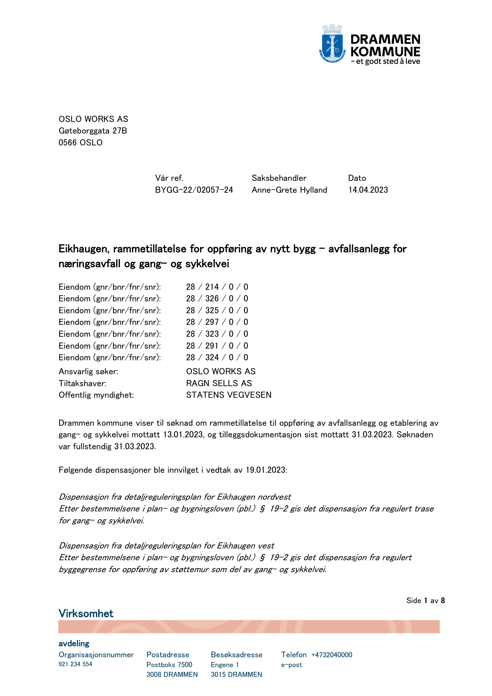 Søknad om rammetillatelse
