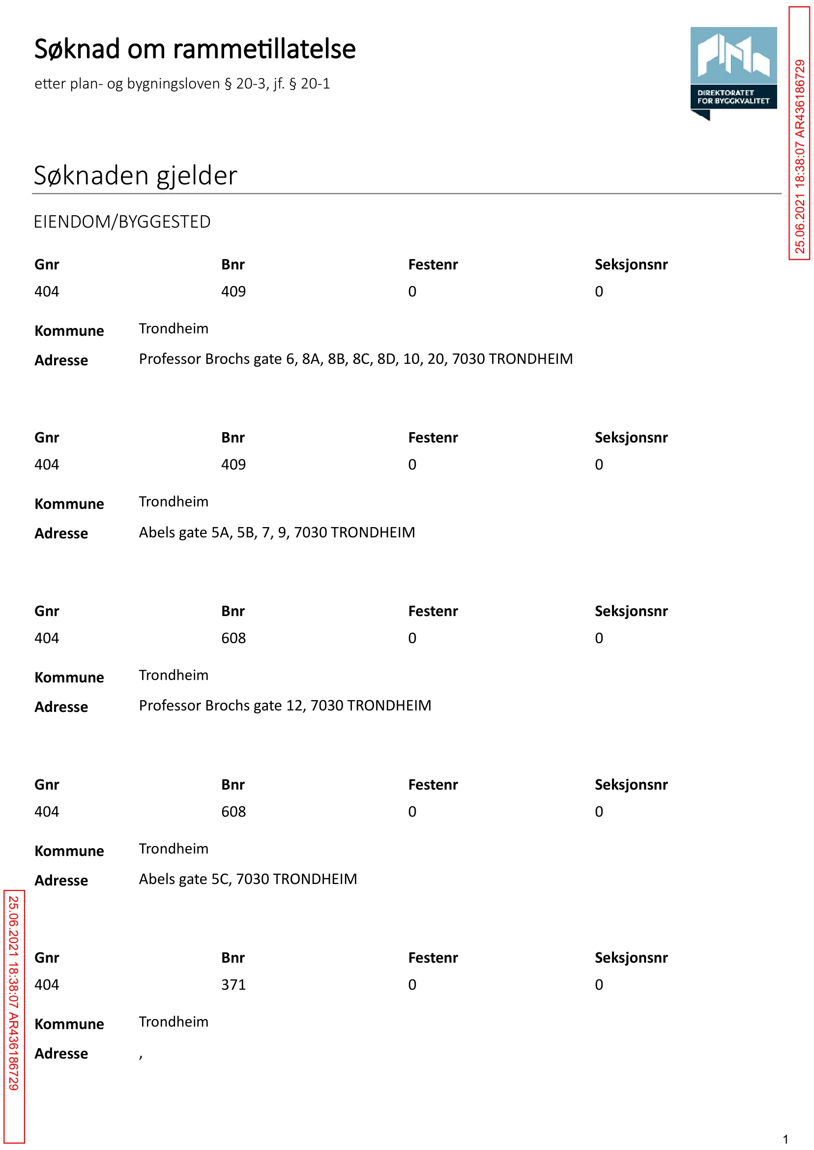 Søknad om rammetillatelse