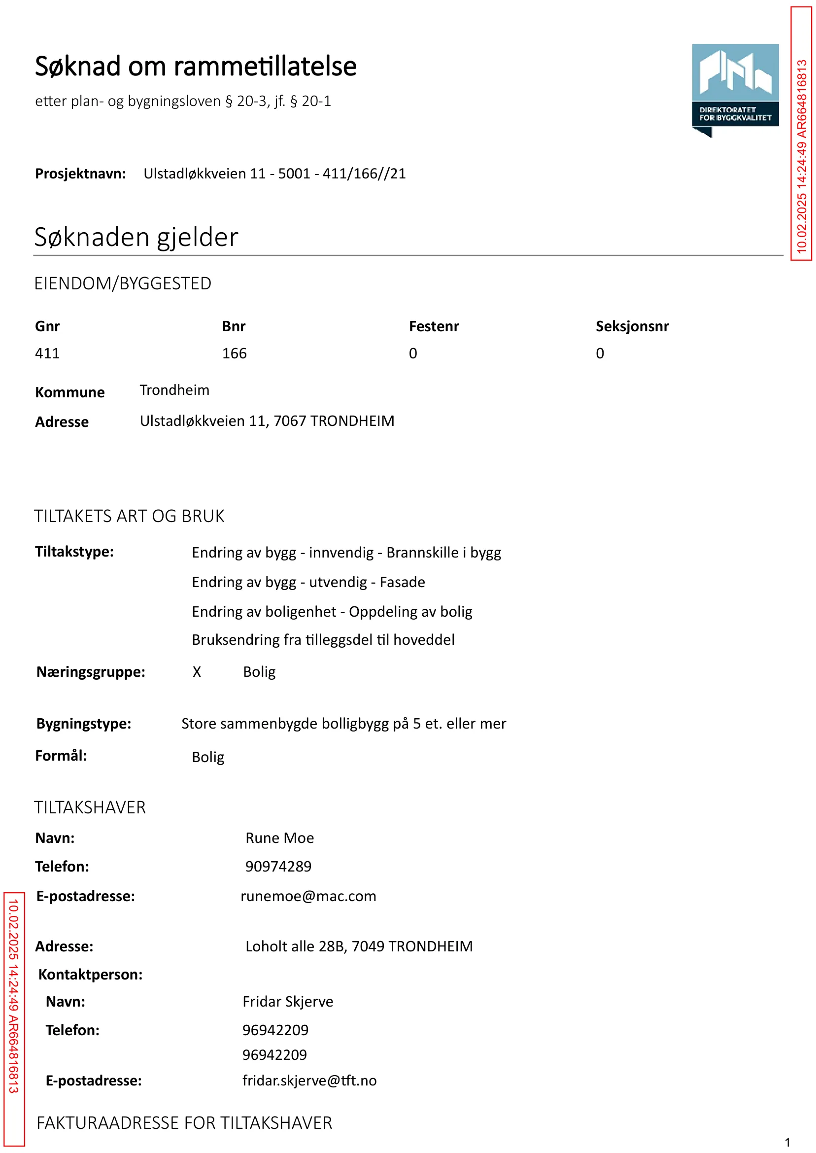 Søknad om rammetillatelse
