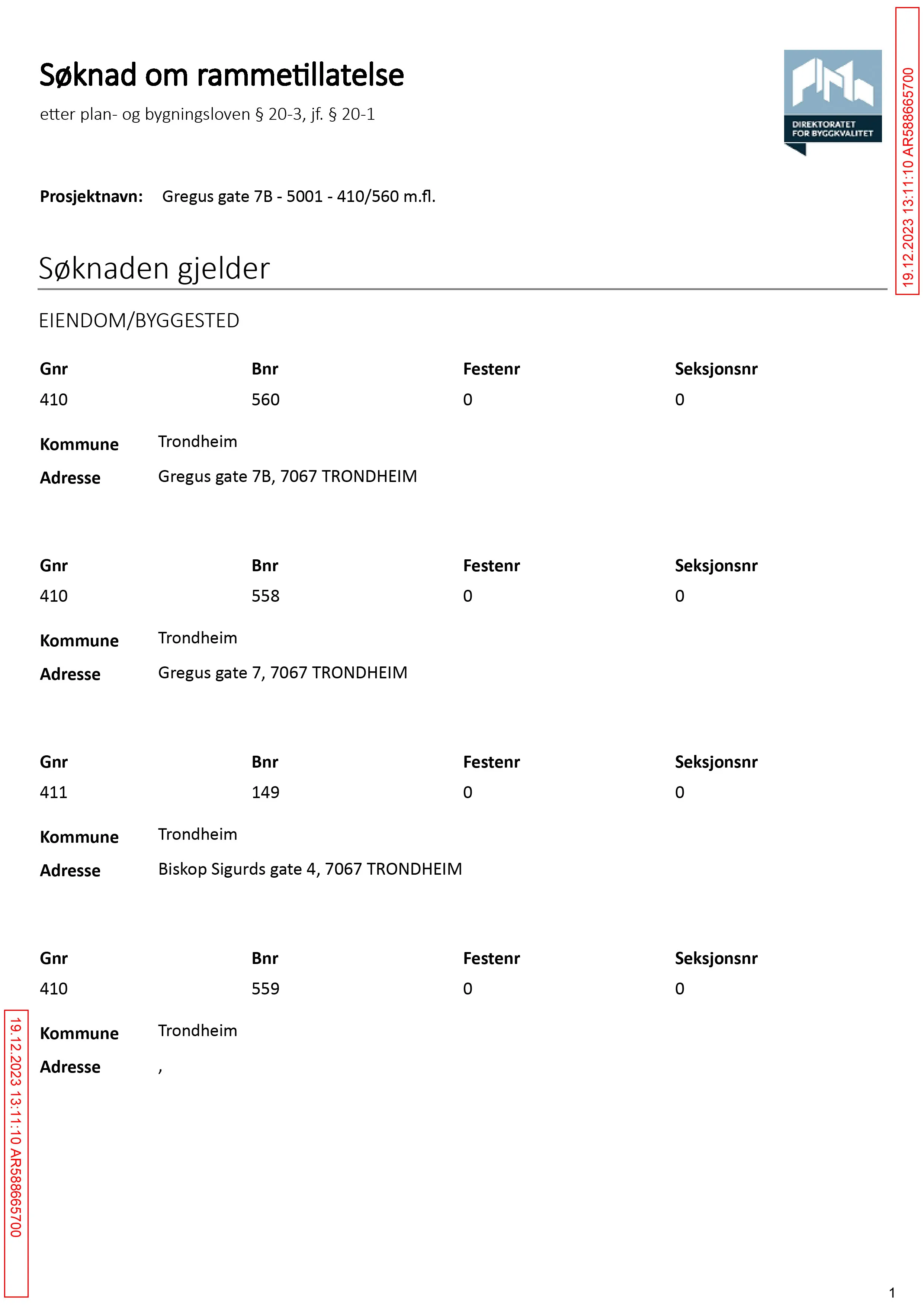 Søknad om rammetillatelse