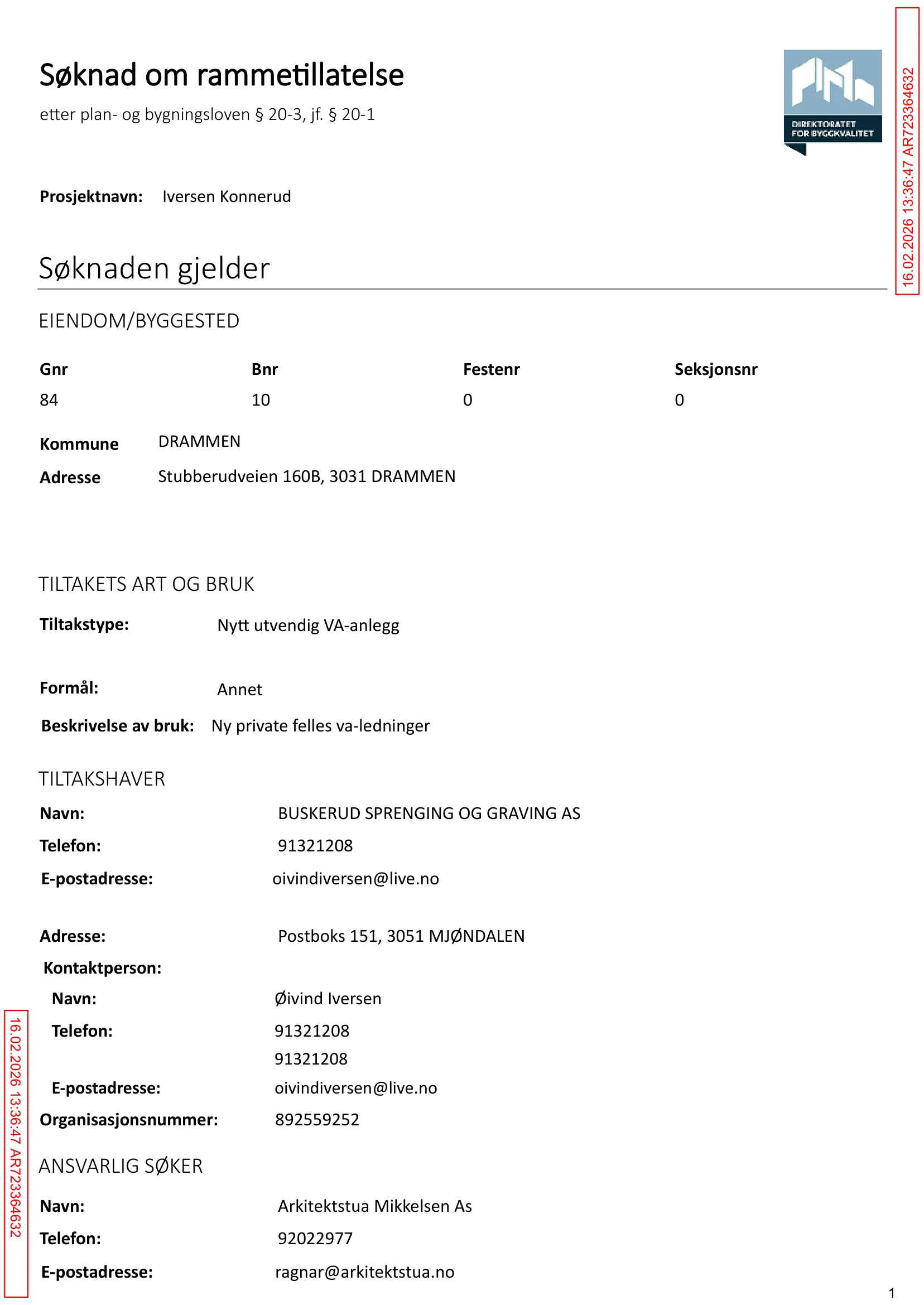 Søknad om rammetillatelse