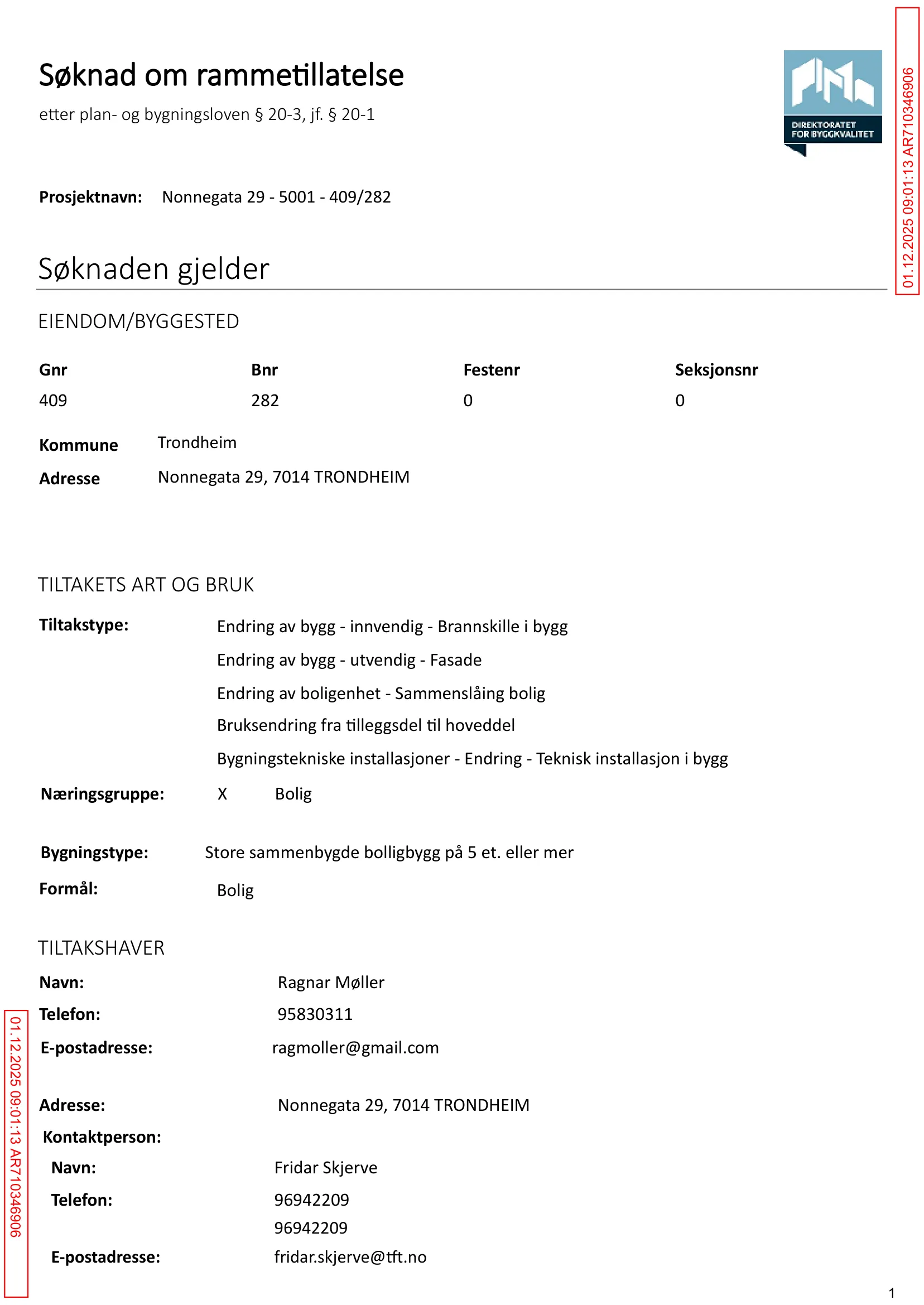 Søknad om rammetillatelse