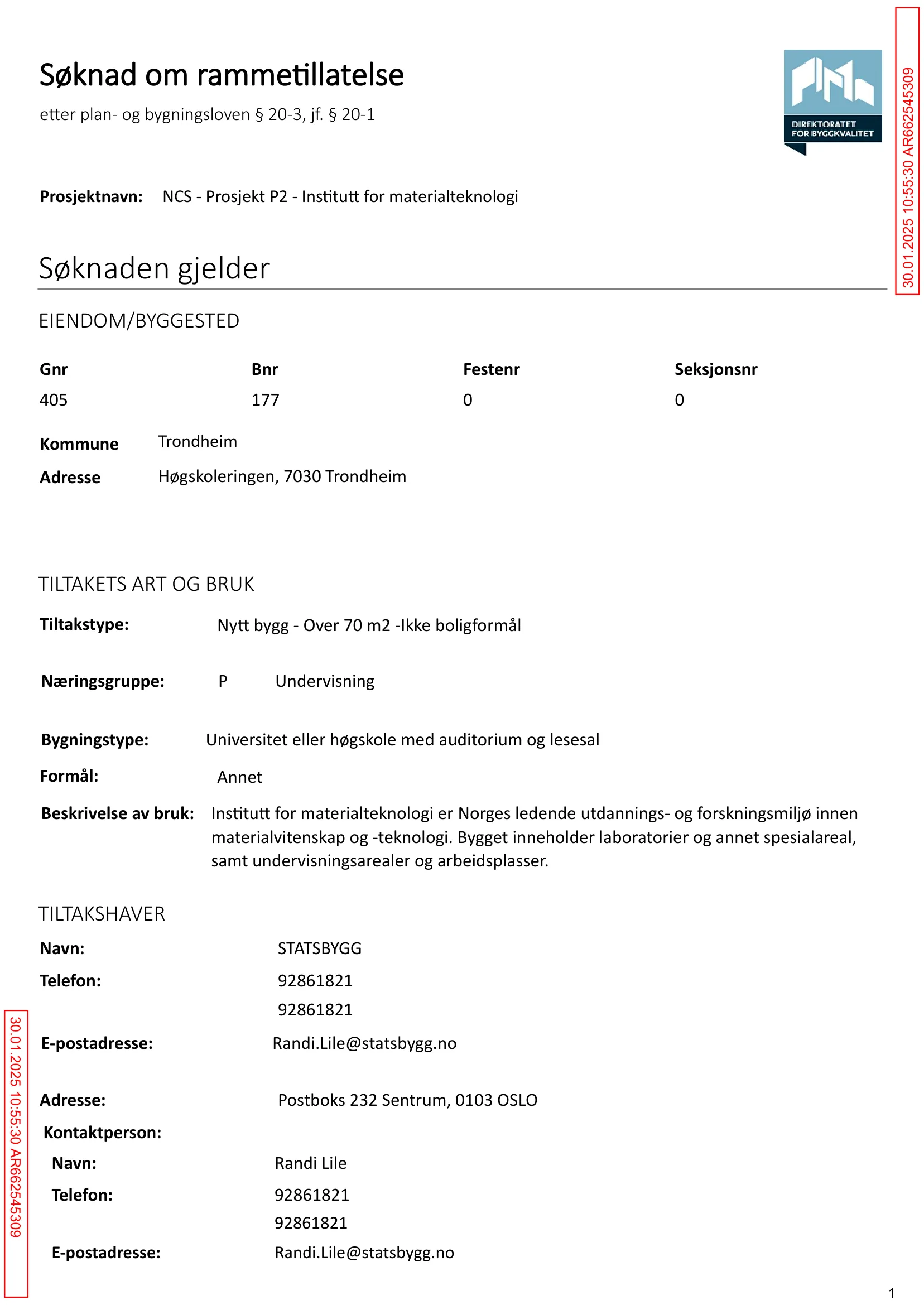 Søknad om rammetillatelse