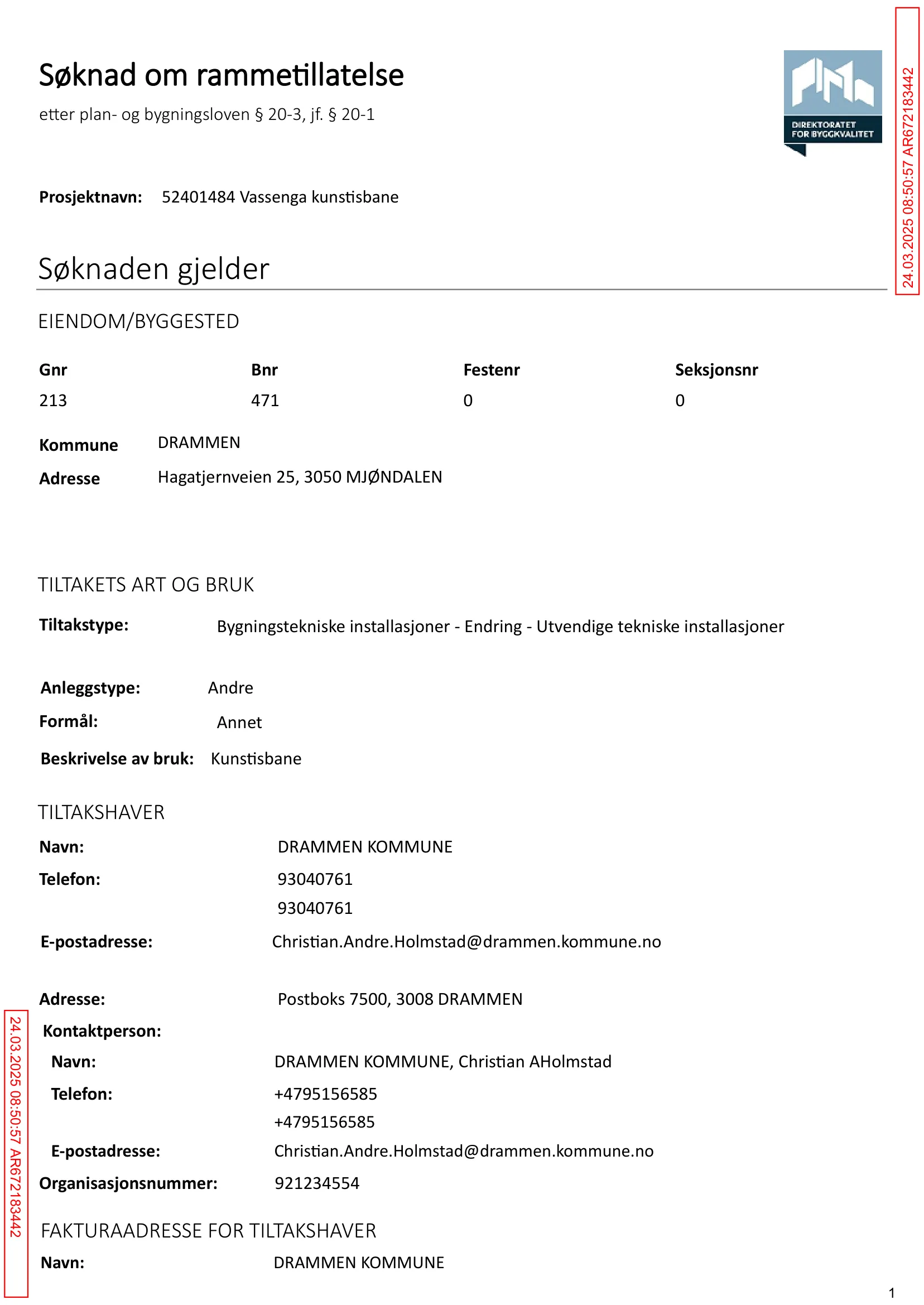 Søknad om rammetillatelse