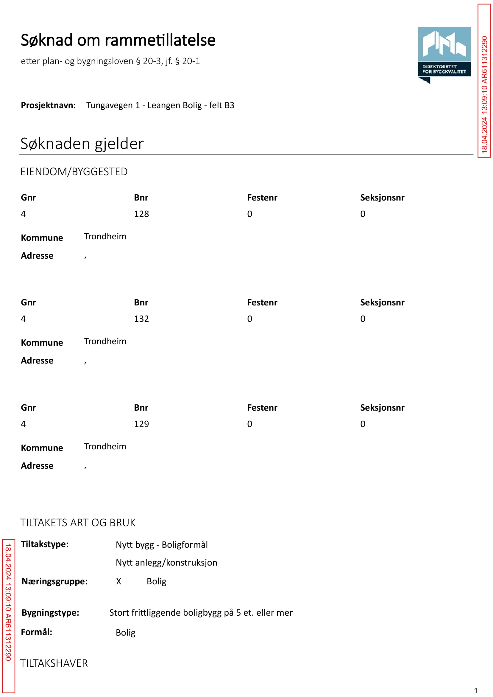 Søknad om rammetillatelse