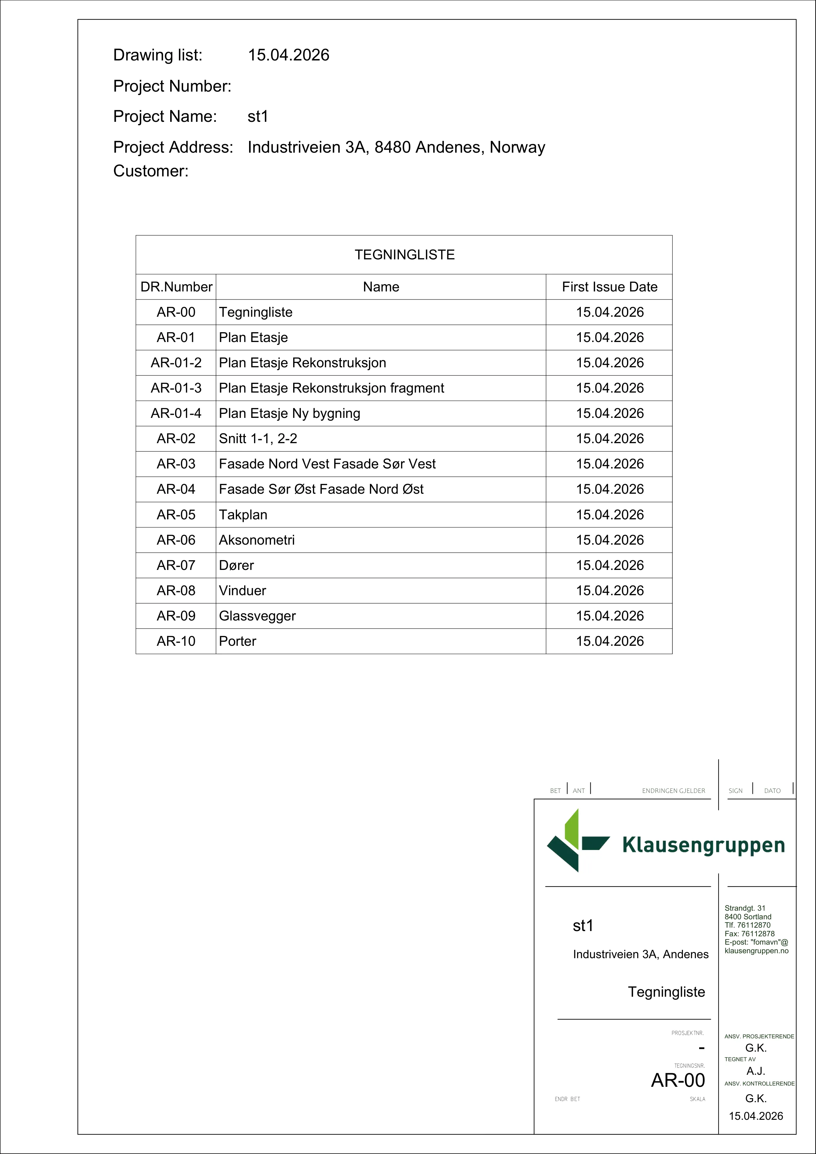 Plantegning