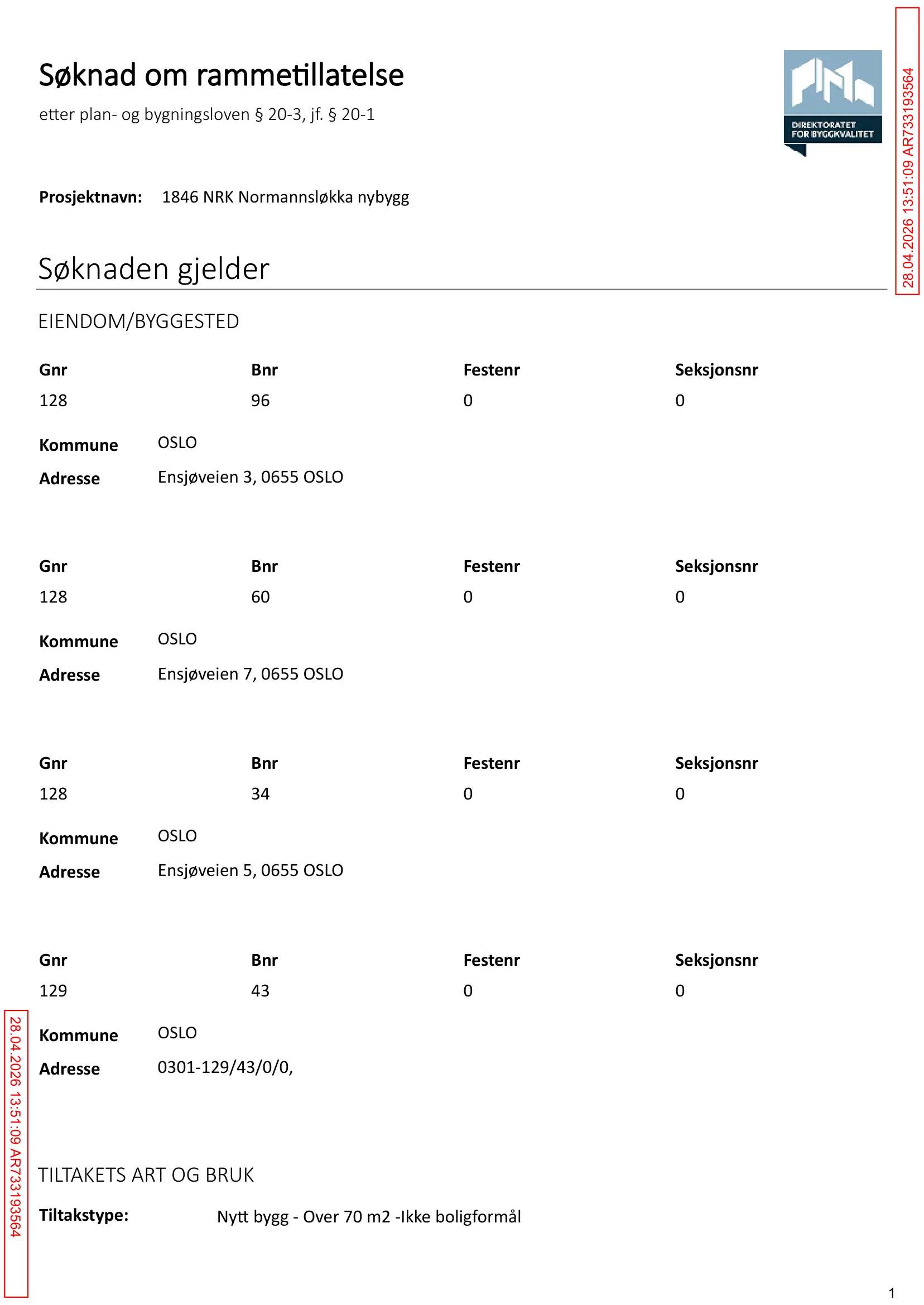 Søknad om rammetillatelse