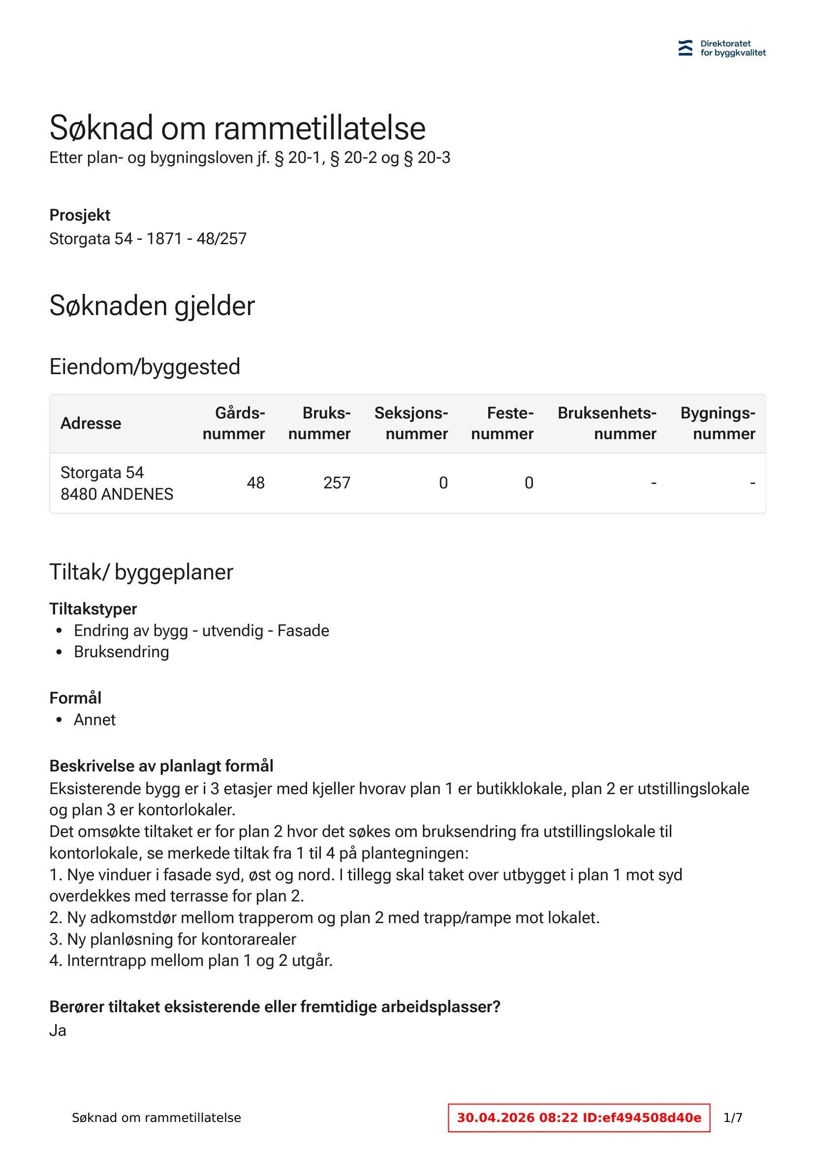 Søknad om rammetillatelse