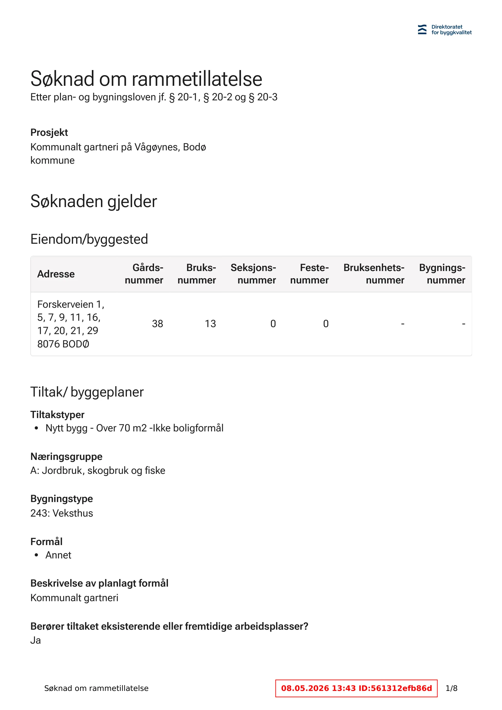 Søknad om rammetillatelse