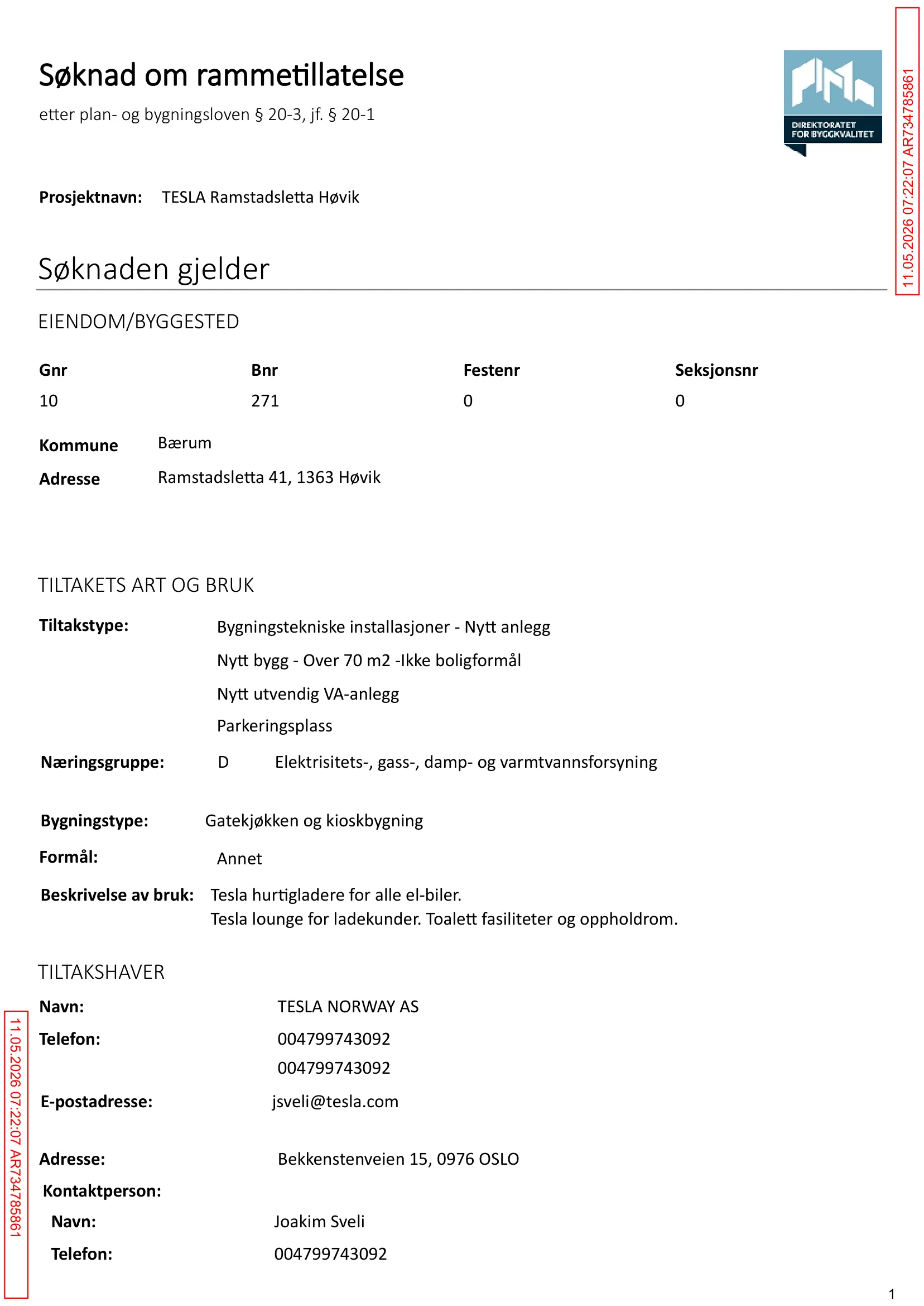 Søknad om rammetillatelse