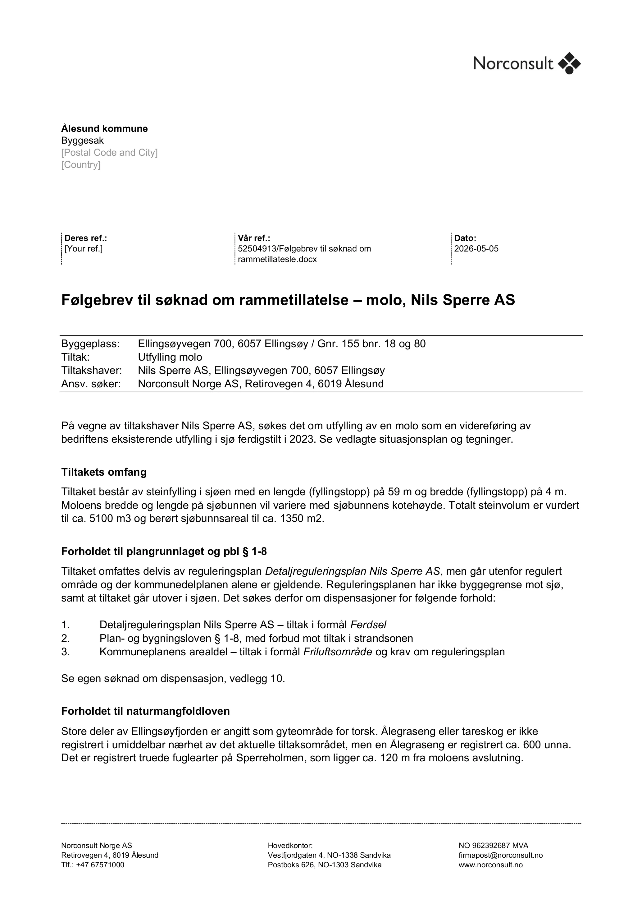 Søknad om rammetillatelse
