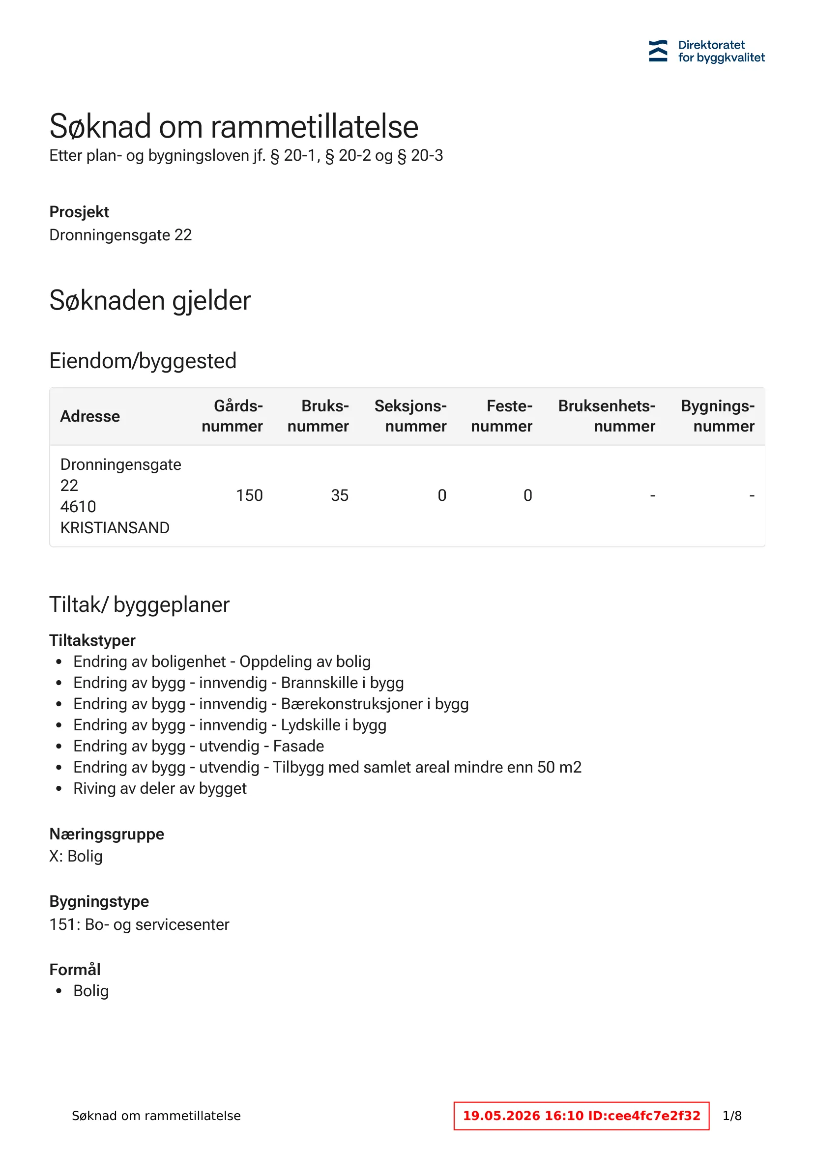 Søknad om rammetillatelse