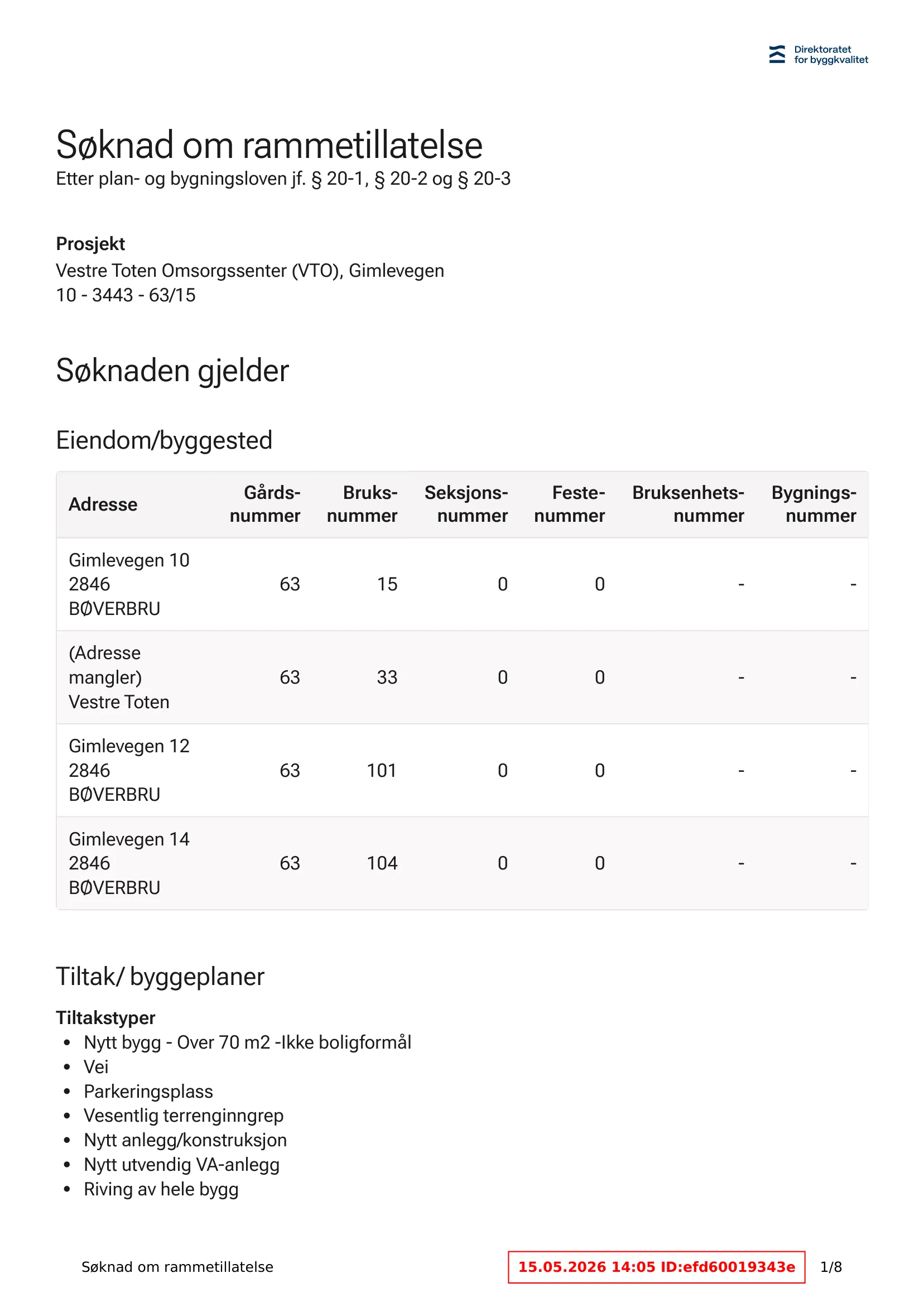 Søknad om rammetillatelse