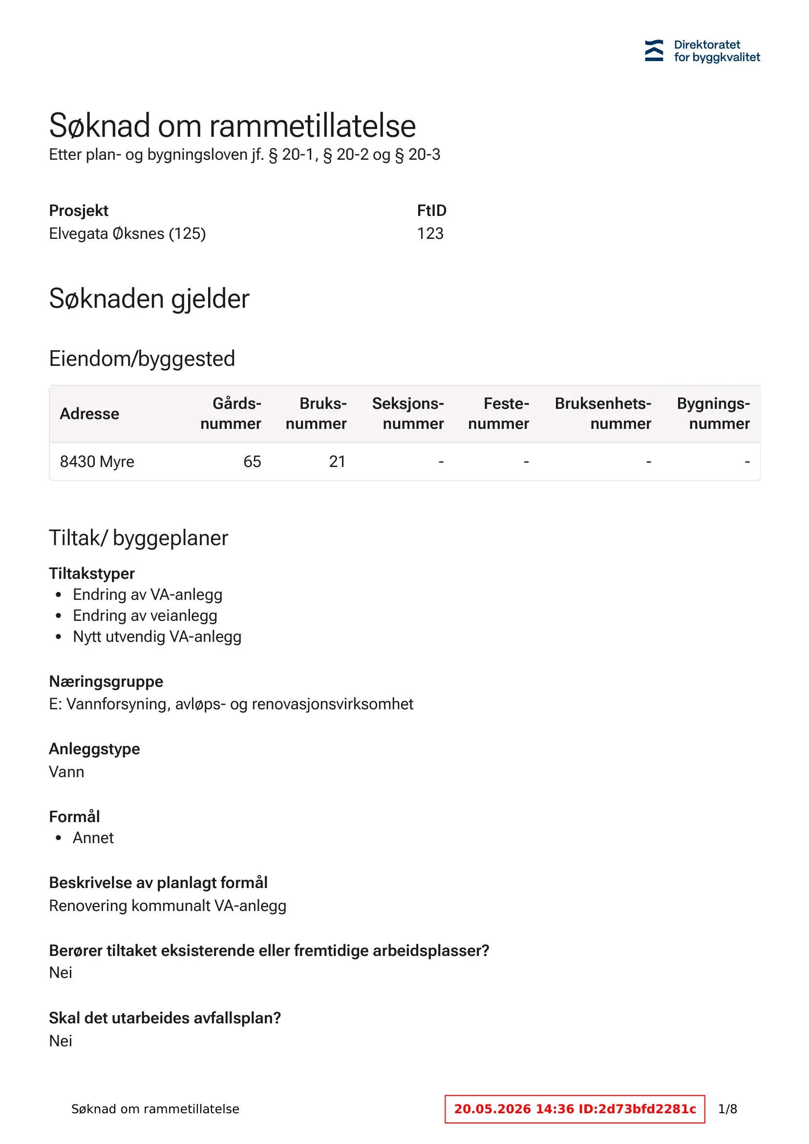 Søknad om rammetillatelse