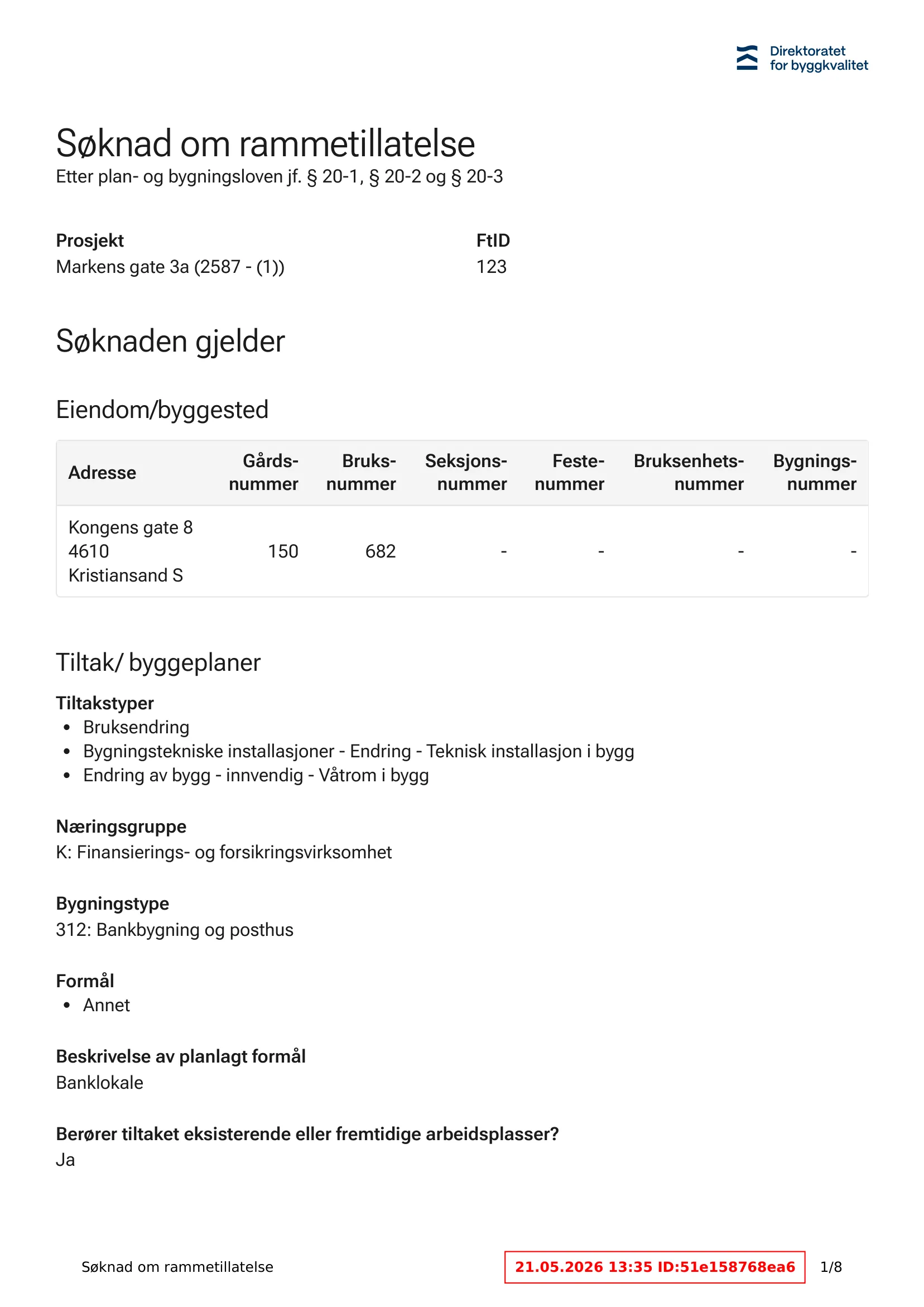 Søknad om rammetillatelse