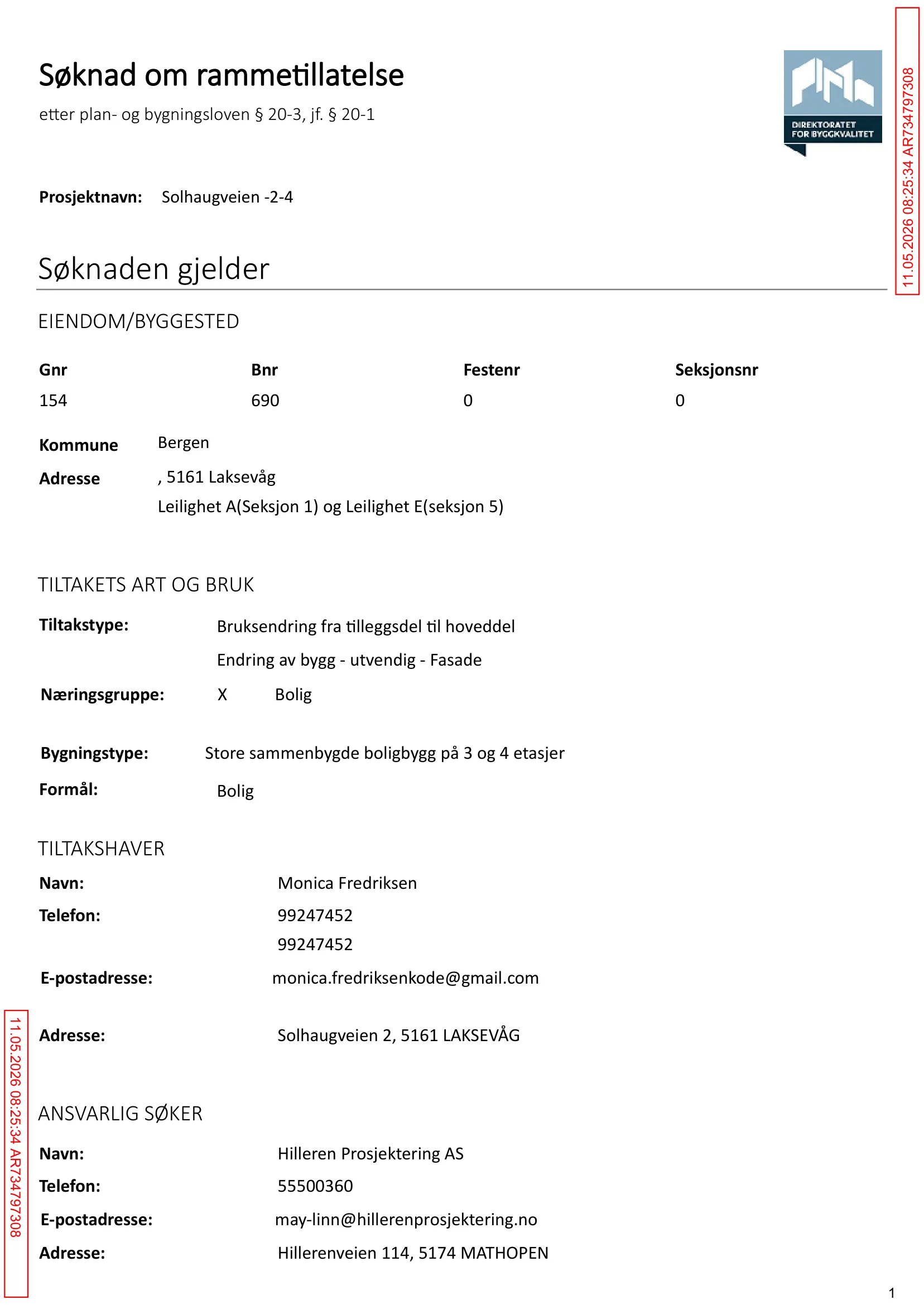 Søknad om rammetillatelse