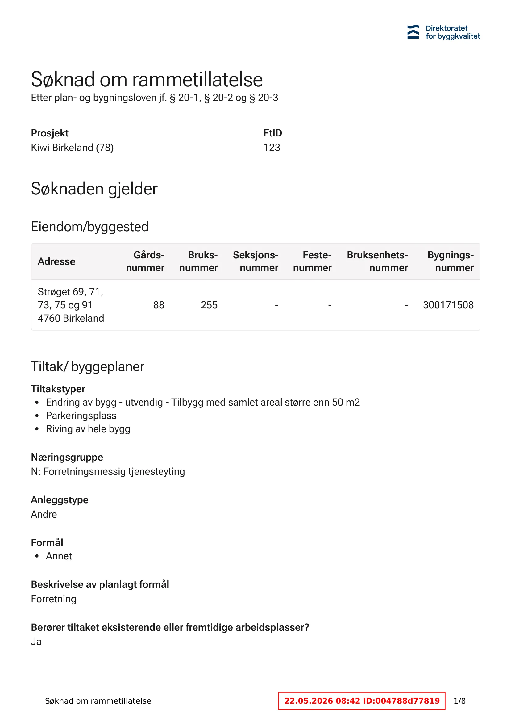 Søknad om rammetillatelse