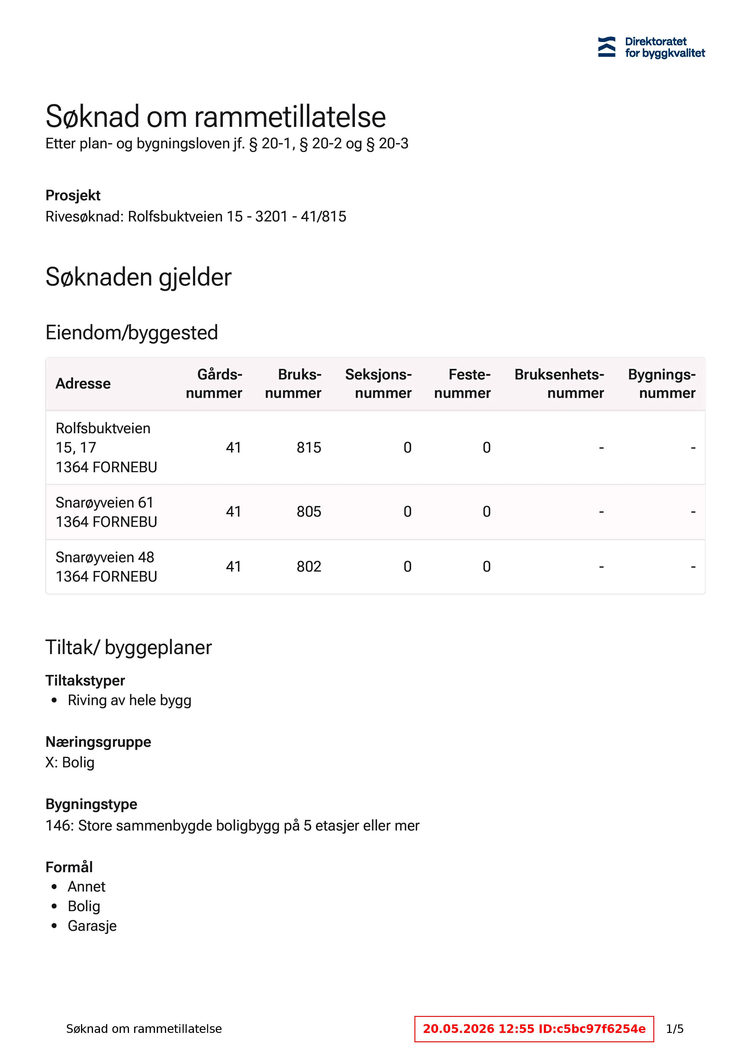 Søknad om rammetillatelse