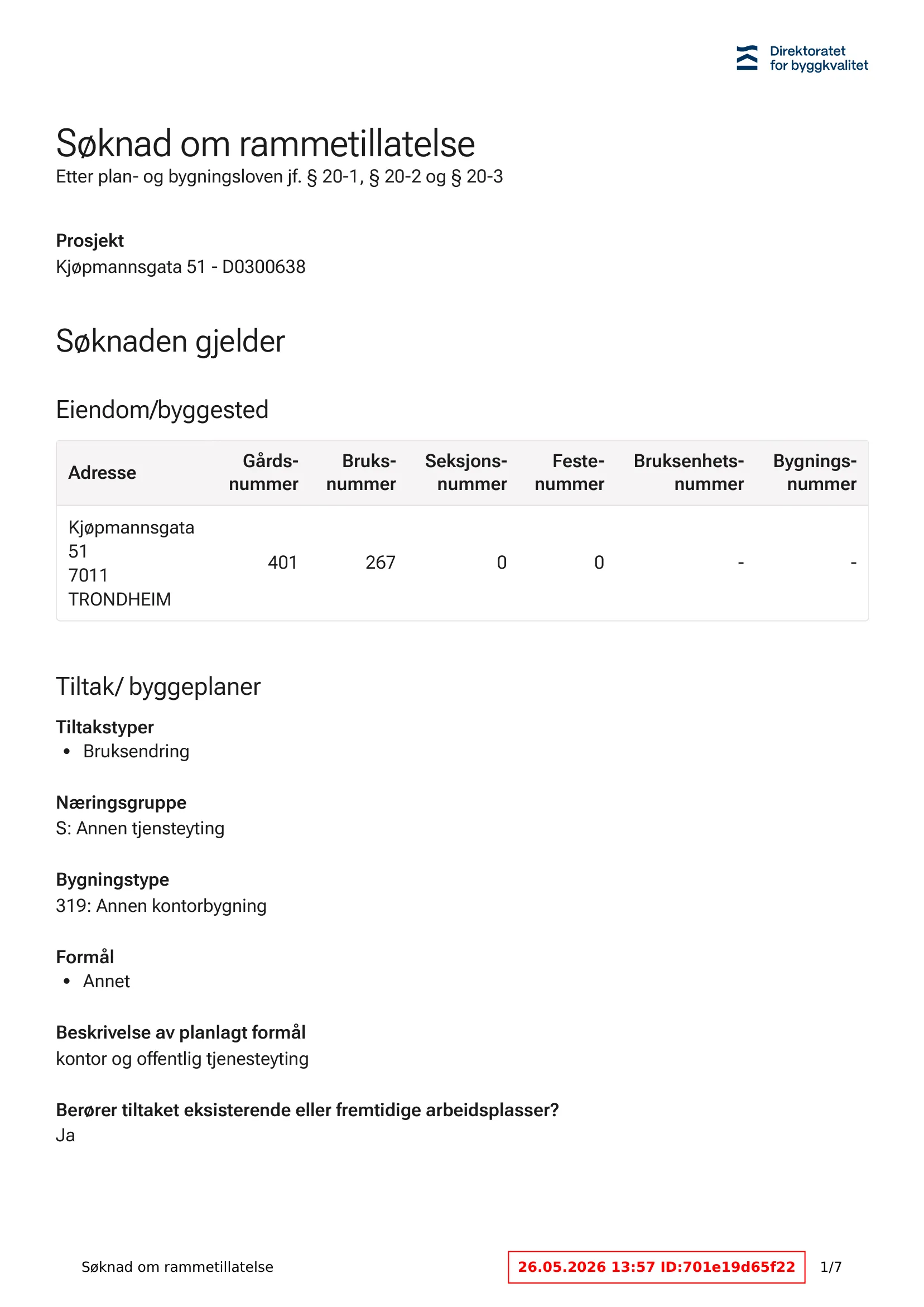 Søknad om rammetillatelse