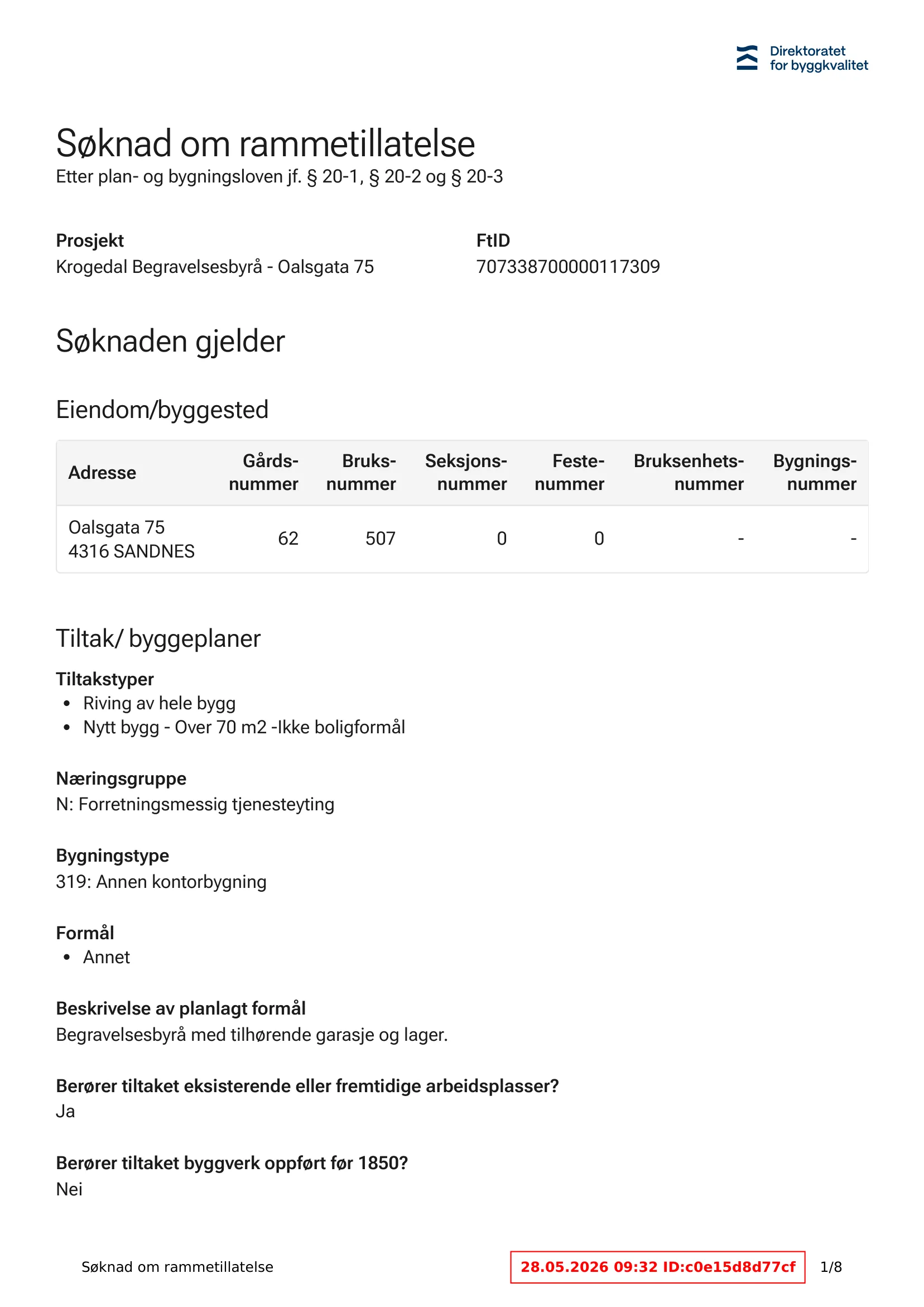 Søknad om rammetillatelse