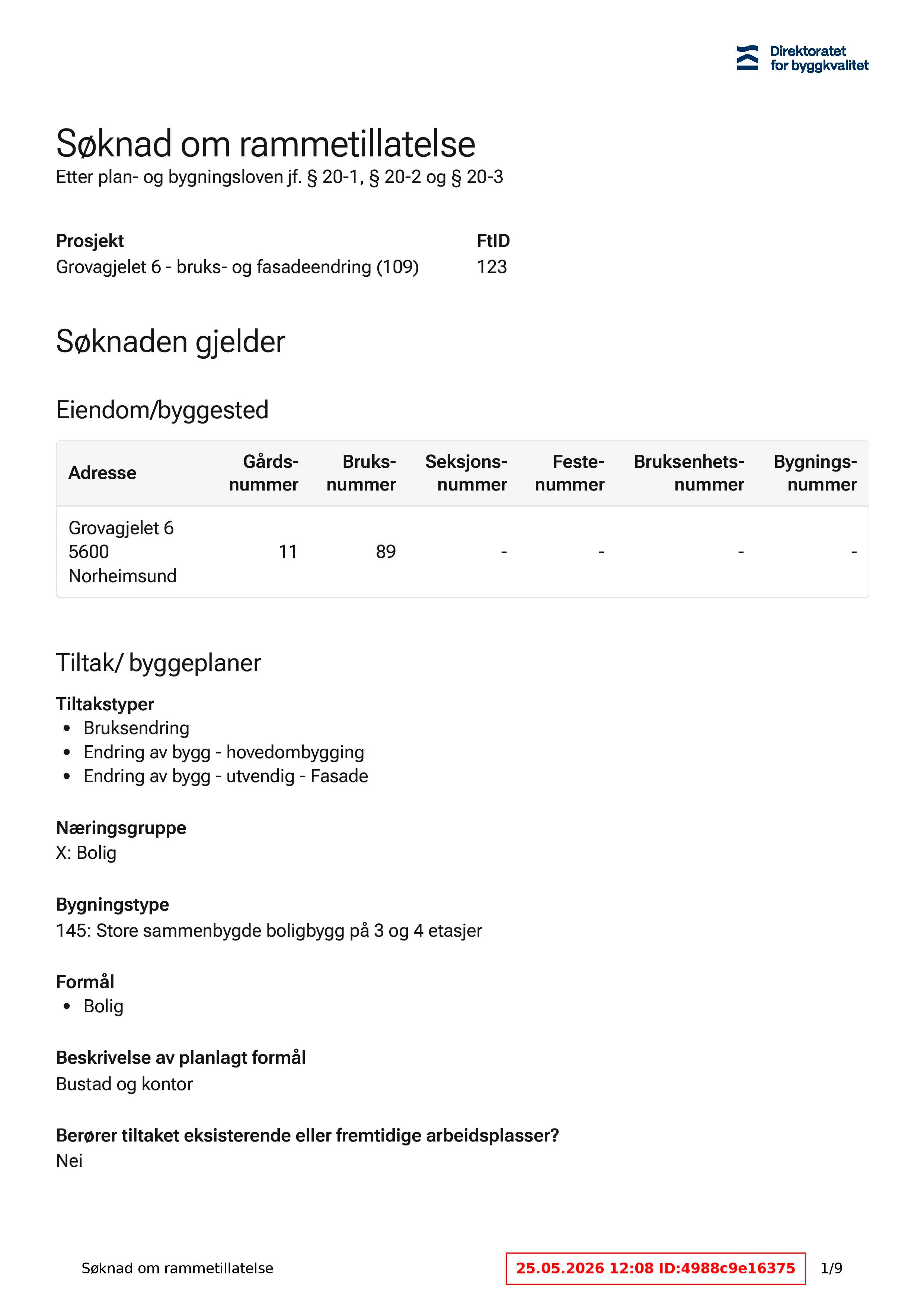 Søknad om rammetillatelse