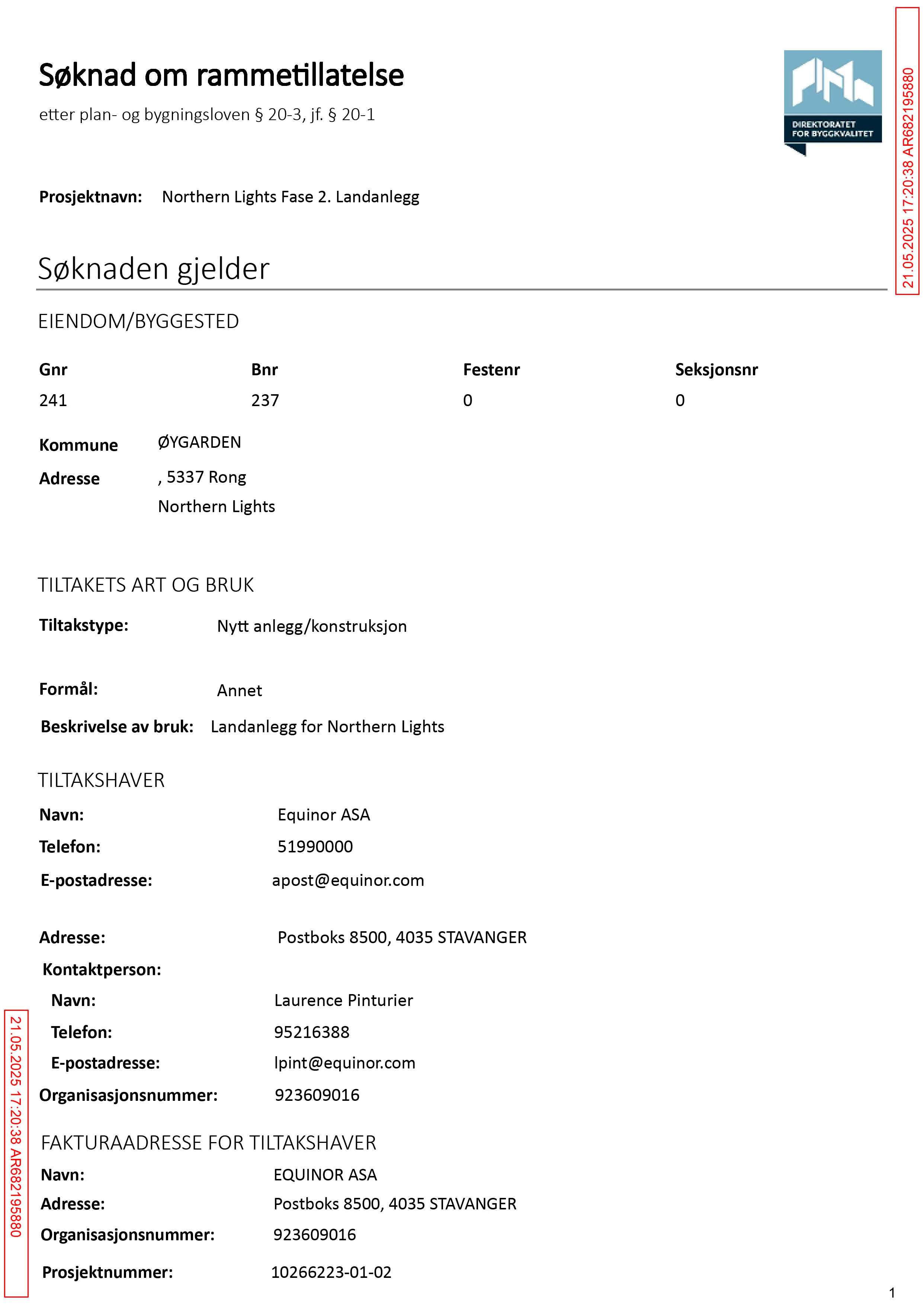 Søknad om rammetillatelse