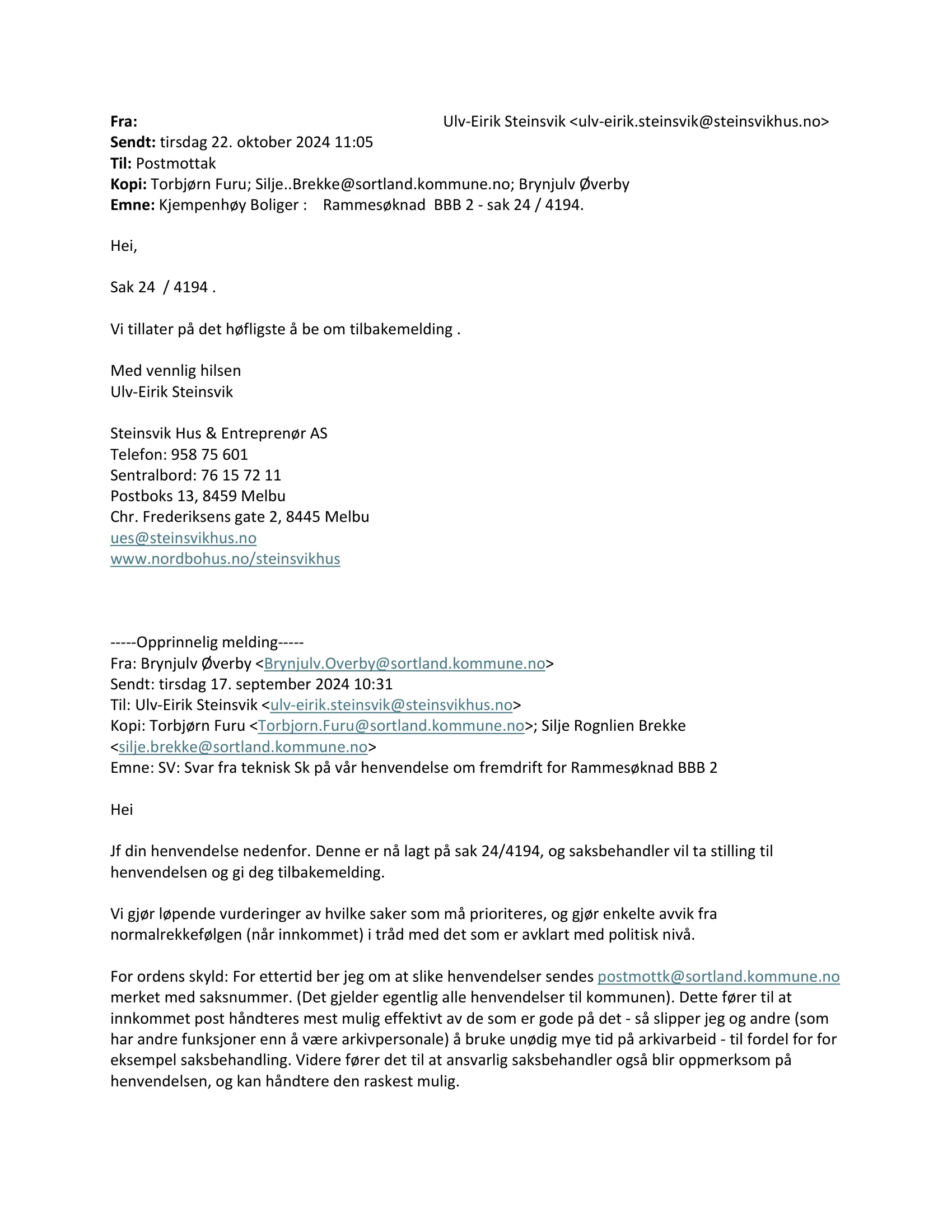 Søknad om rammetillatelse