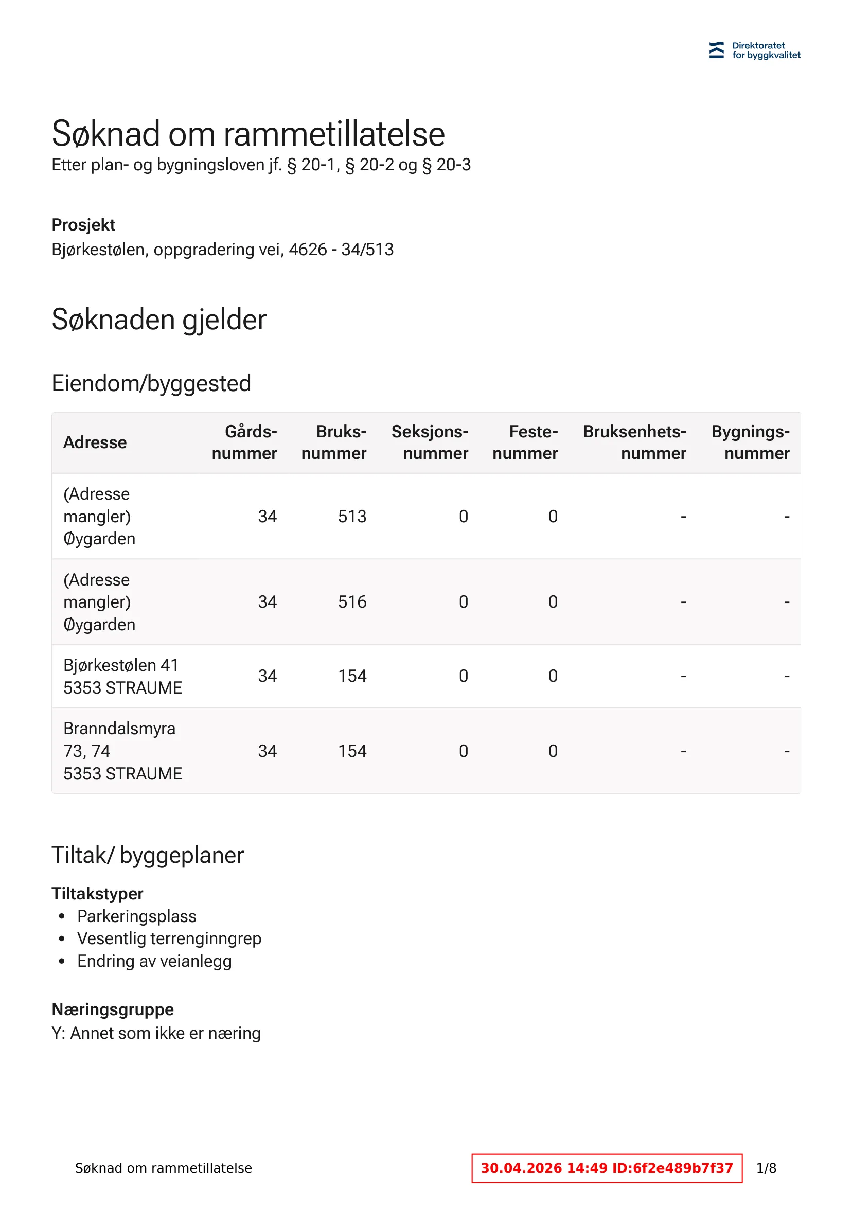Søknad om rammetillatelse