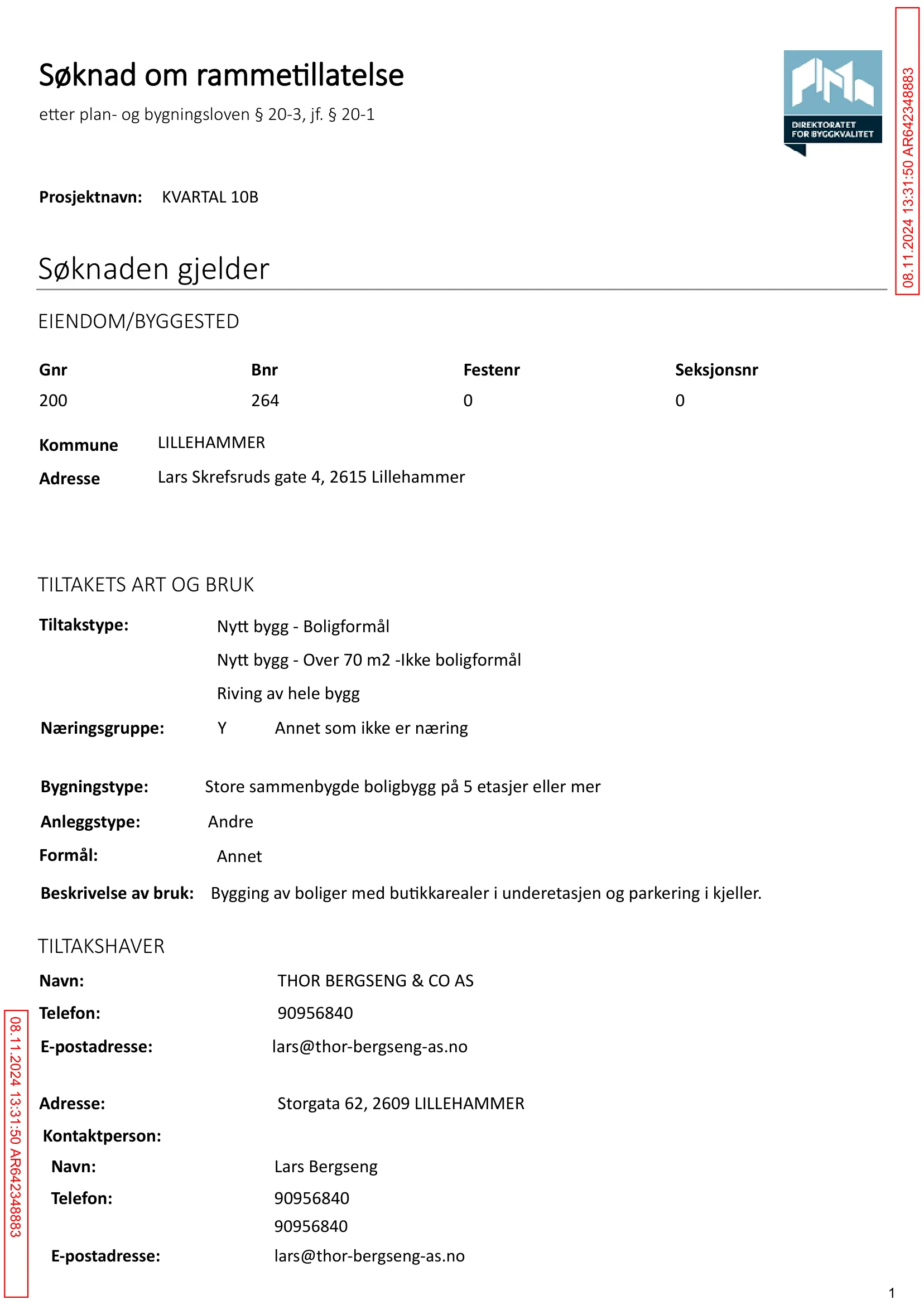Søknad om rammetillatelse