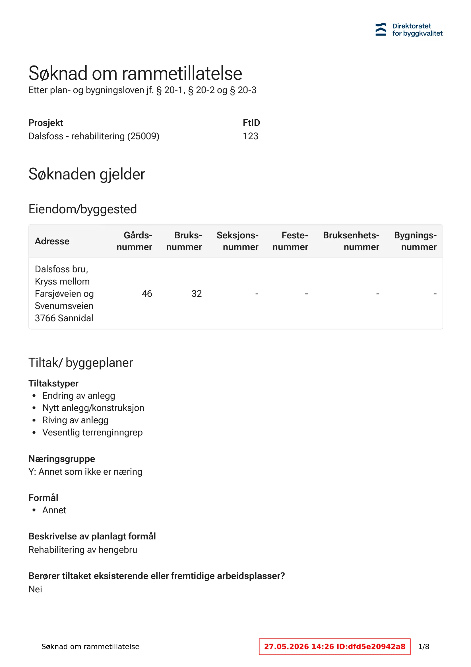 Søknad om rammetillatelse
