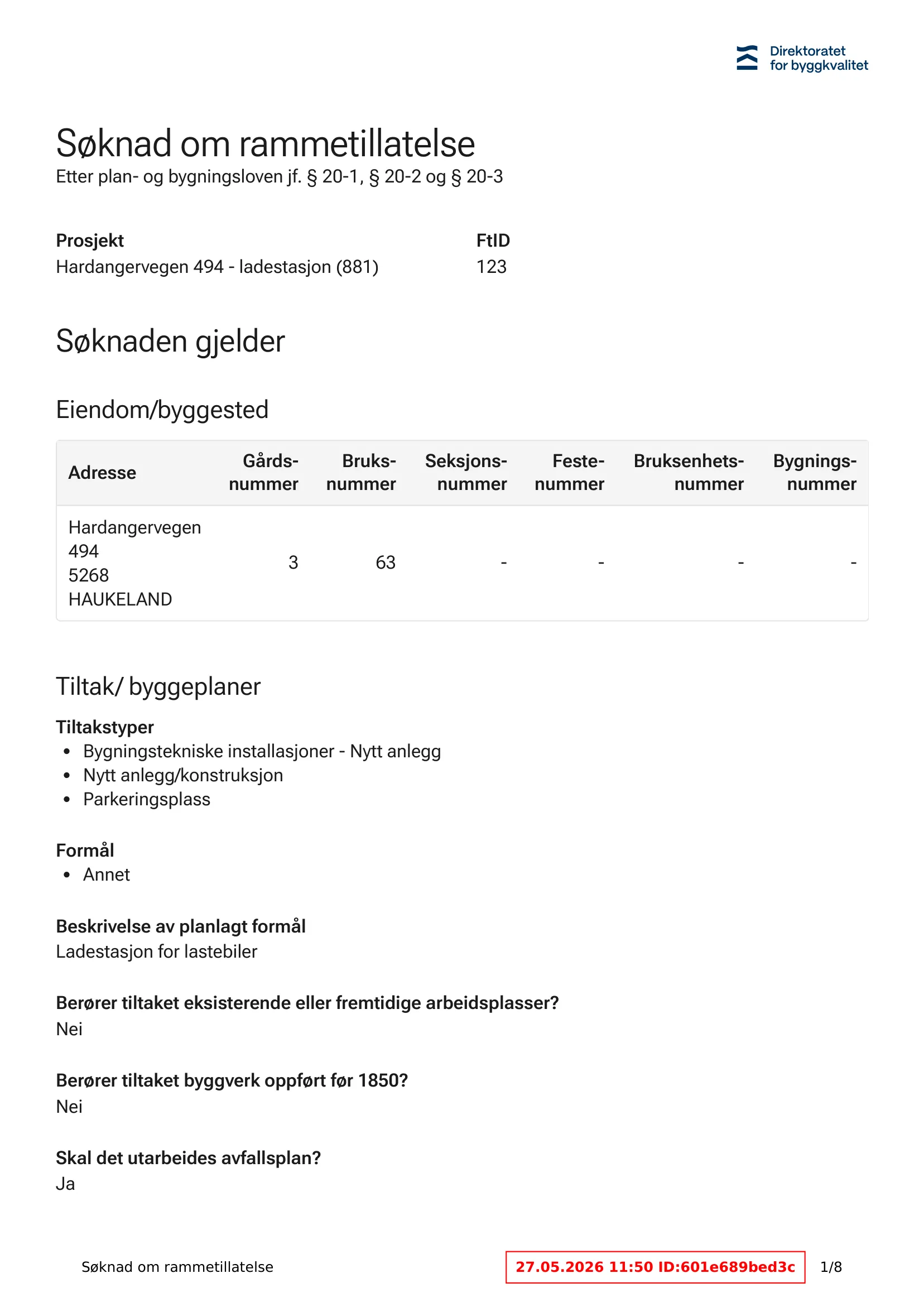 Søknad om rammetillatelse