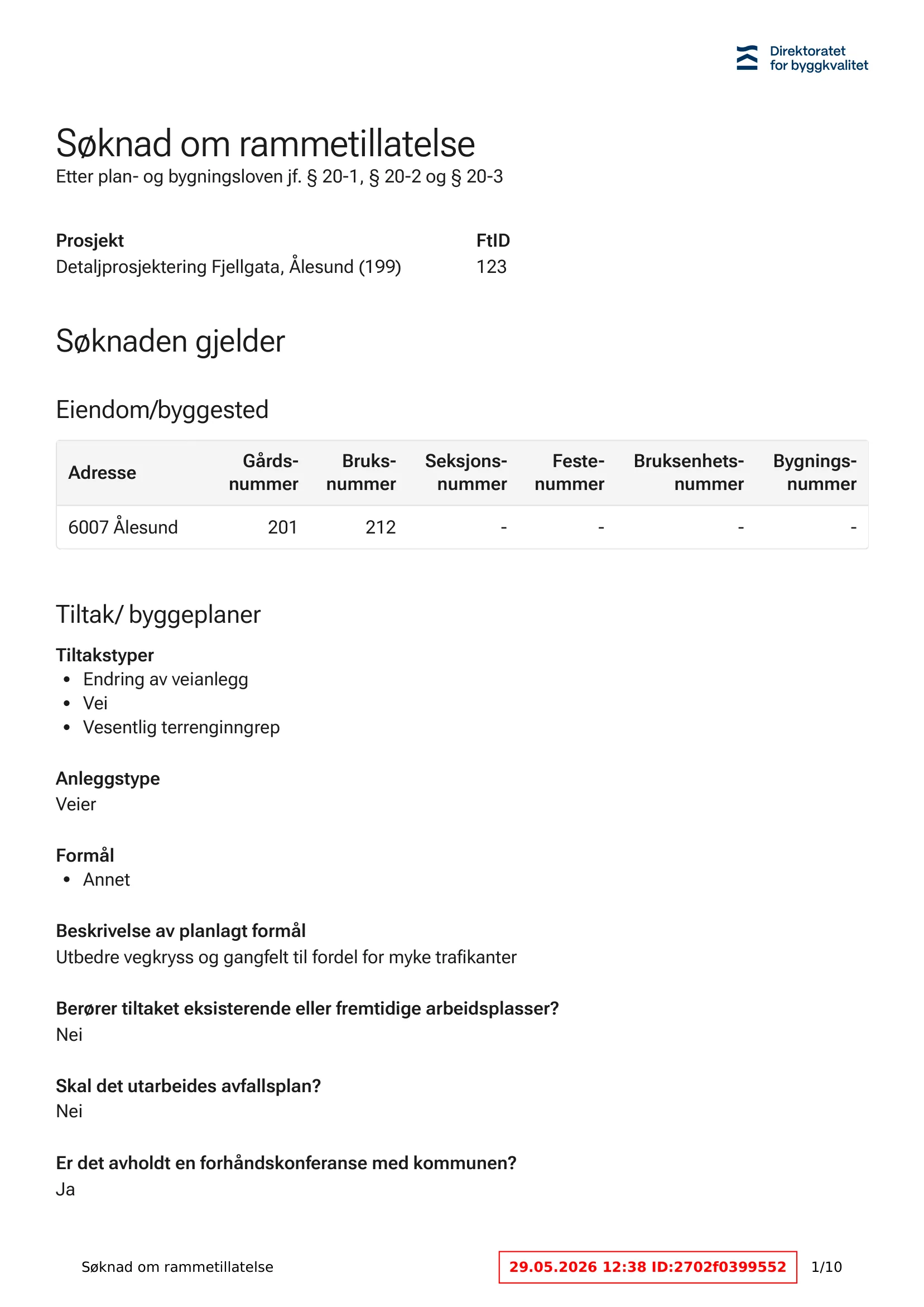 Søknad om rammetillatelse