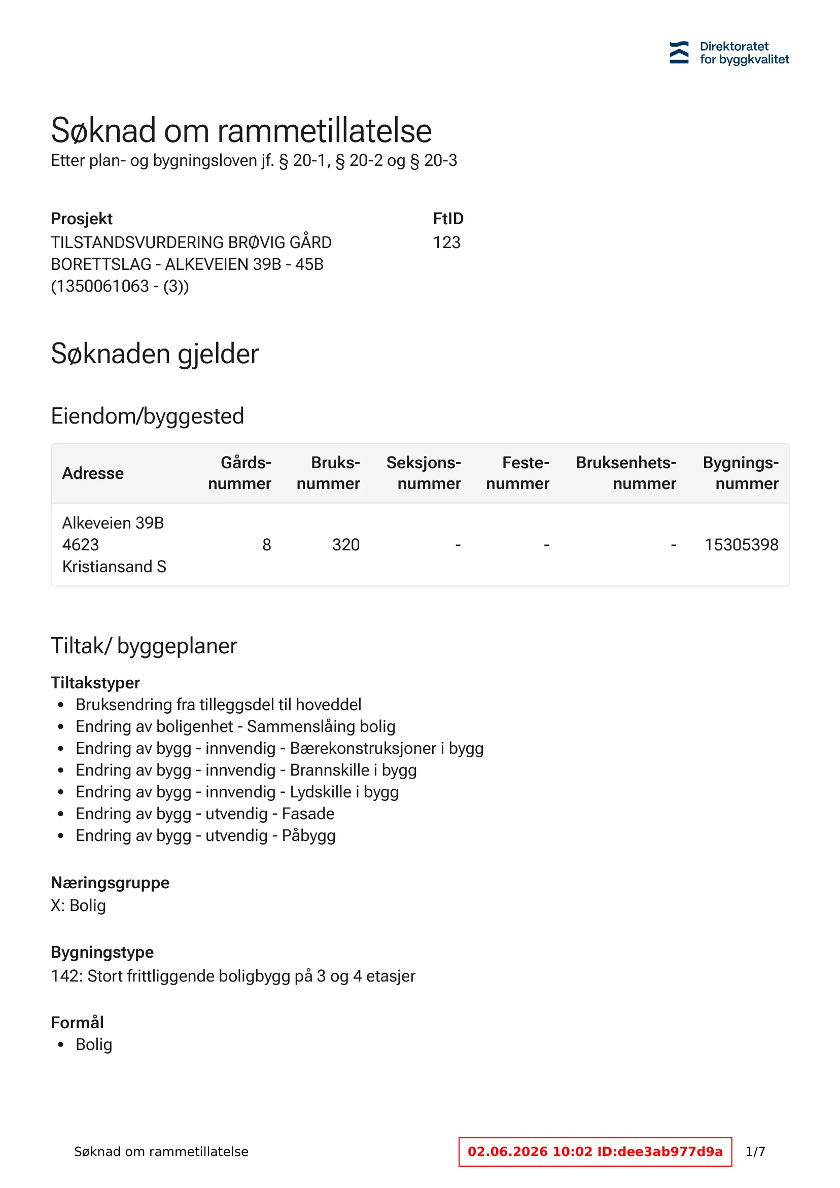 Søknad om rammetillatelse